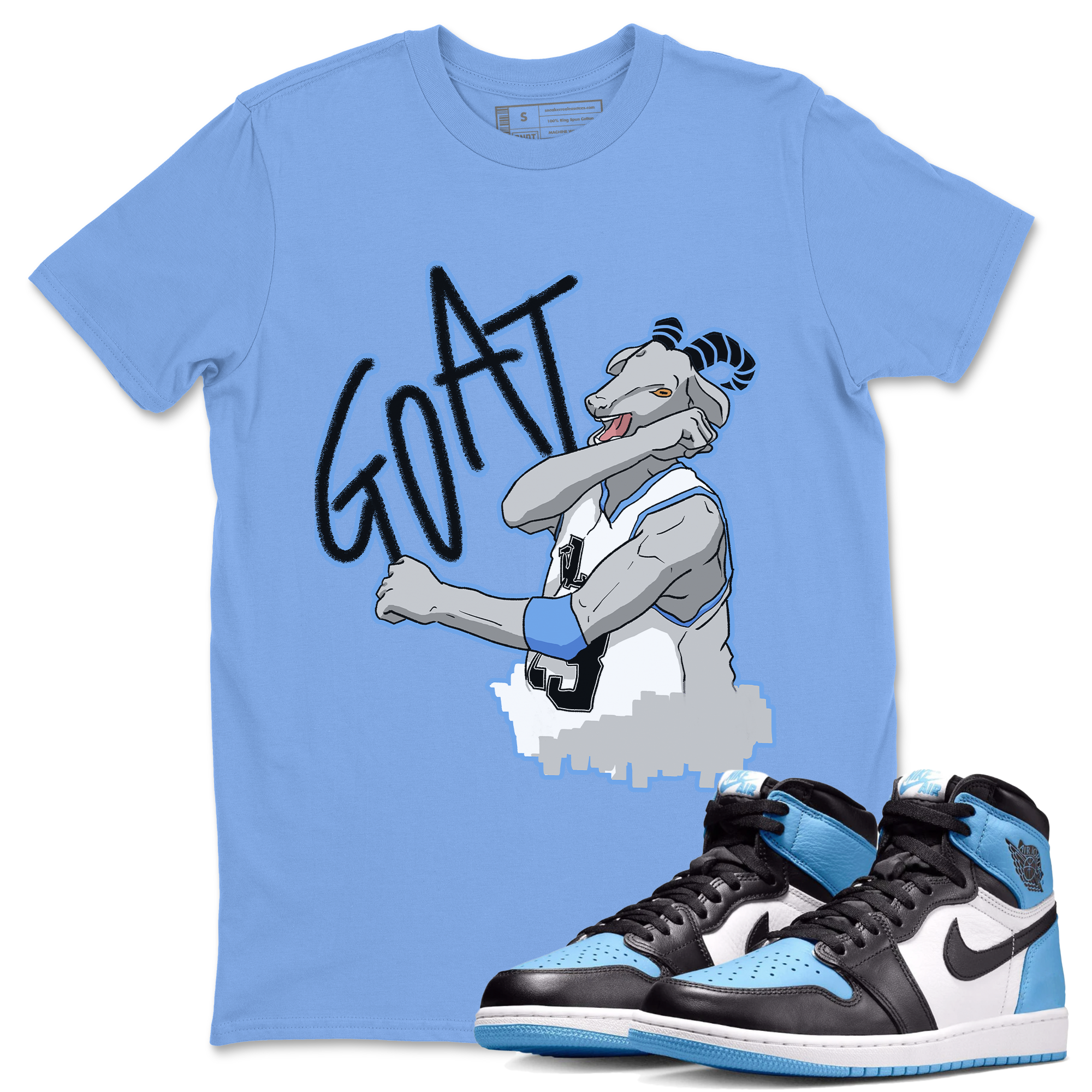 Screaming Goat Unisex Tops - Air Jordan 1 UNC Toe