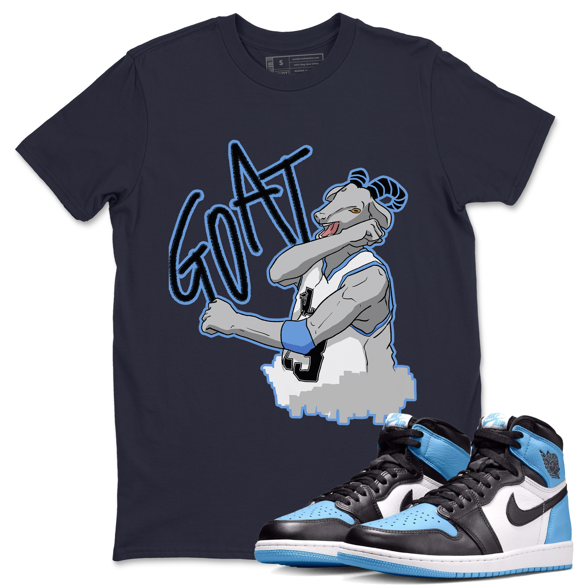 Screaming Goat Unisex Tops - Air Jordan 1 UNC Toe