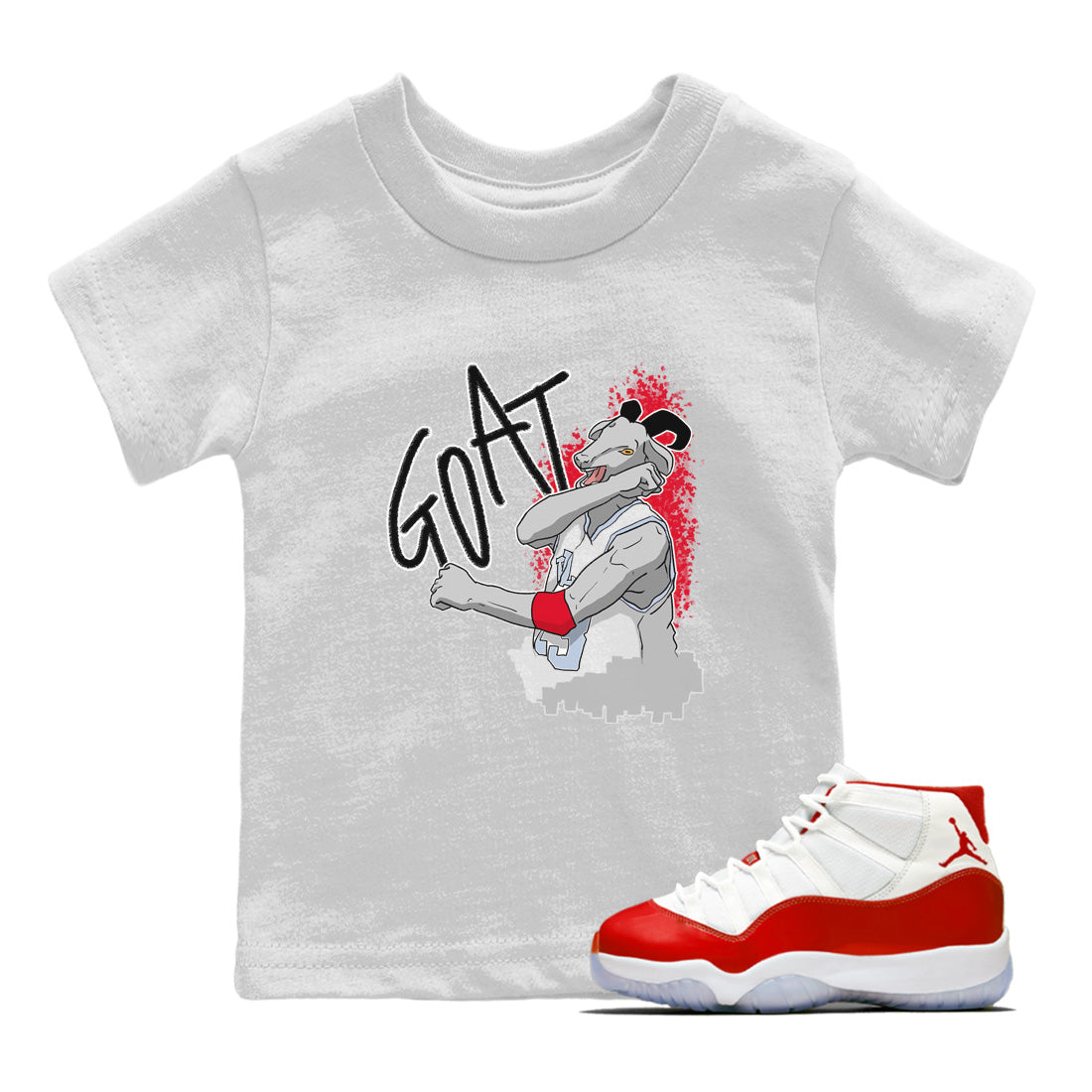 Screaming Goat Kids Tops - Air Jordan 11 Cherry