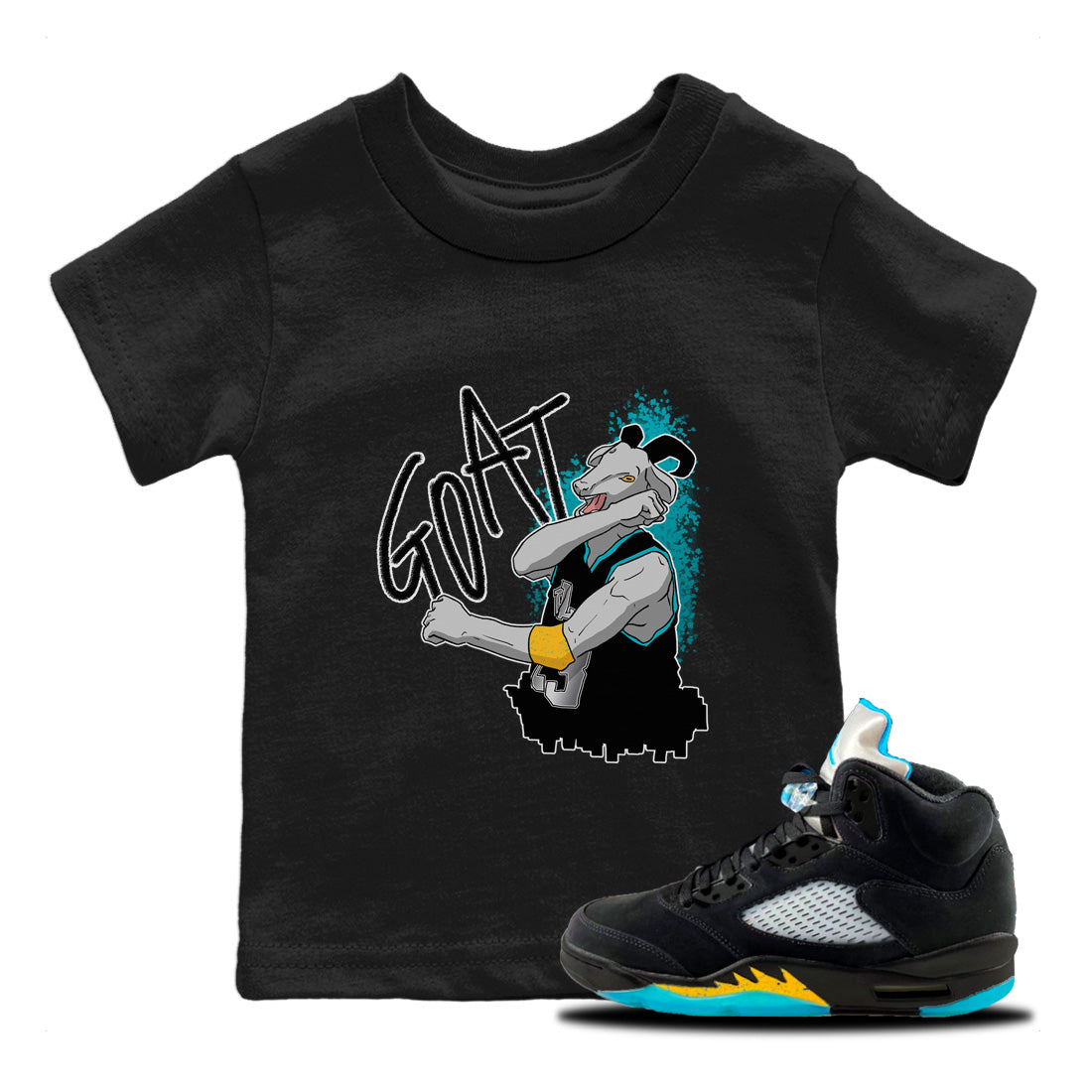 Screaming Goat Kids Tops - Air Jordan 5 Aqua