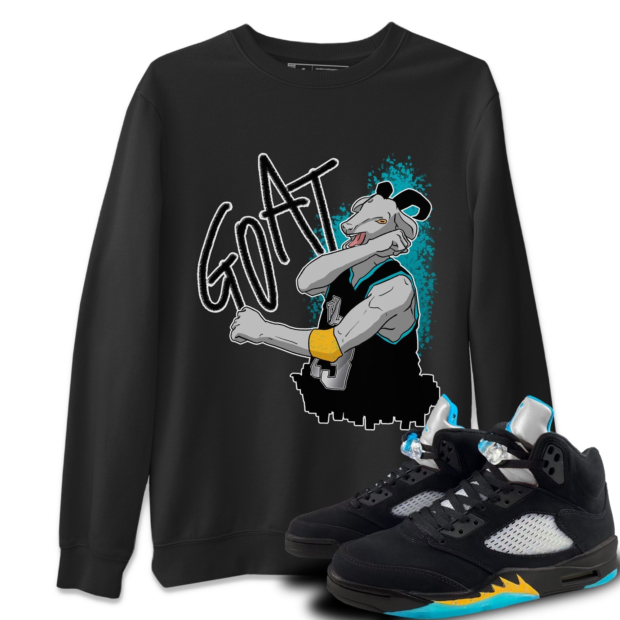 Screaming Goat Unisex Tops - Air Jordan 5 Aqua