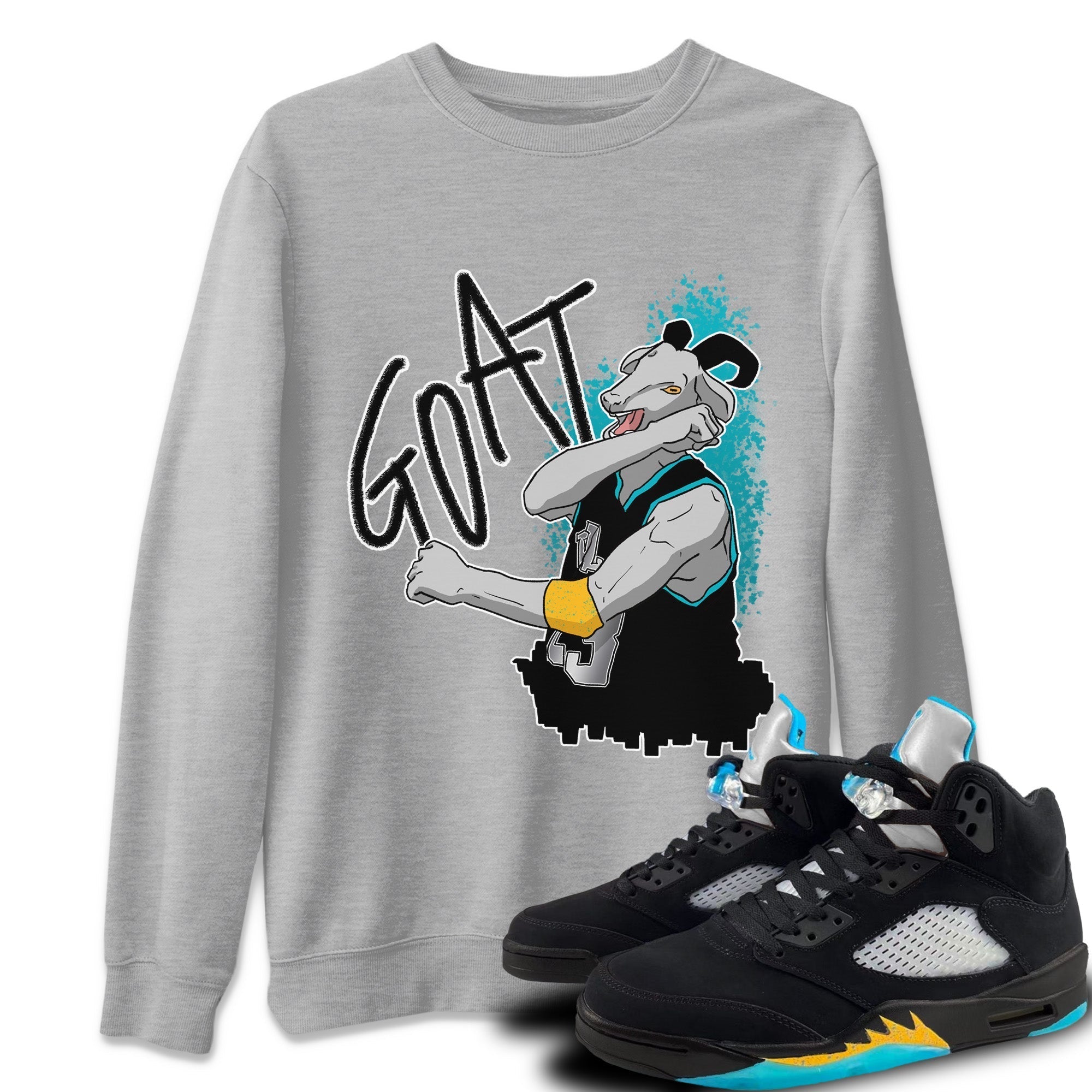 Screaming Goat Unisex Tops - Air Jordan 5 Aqua