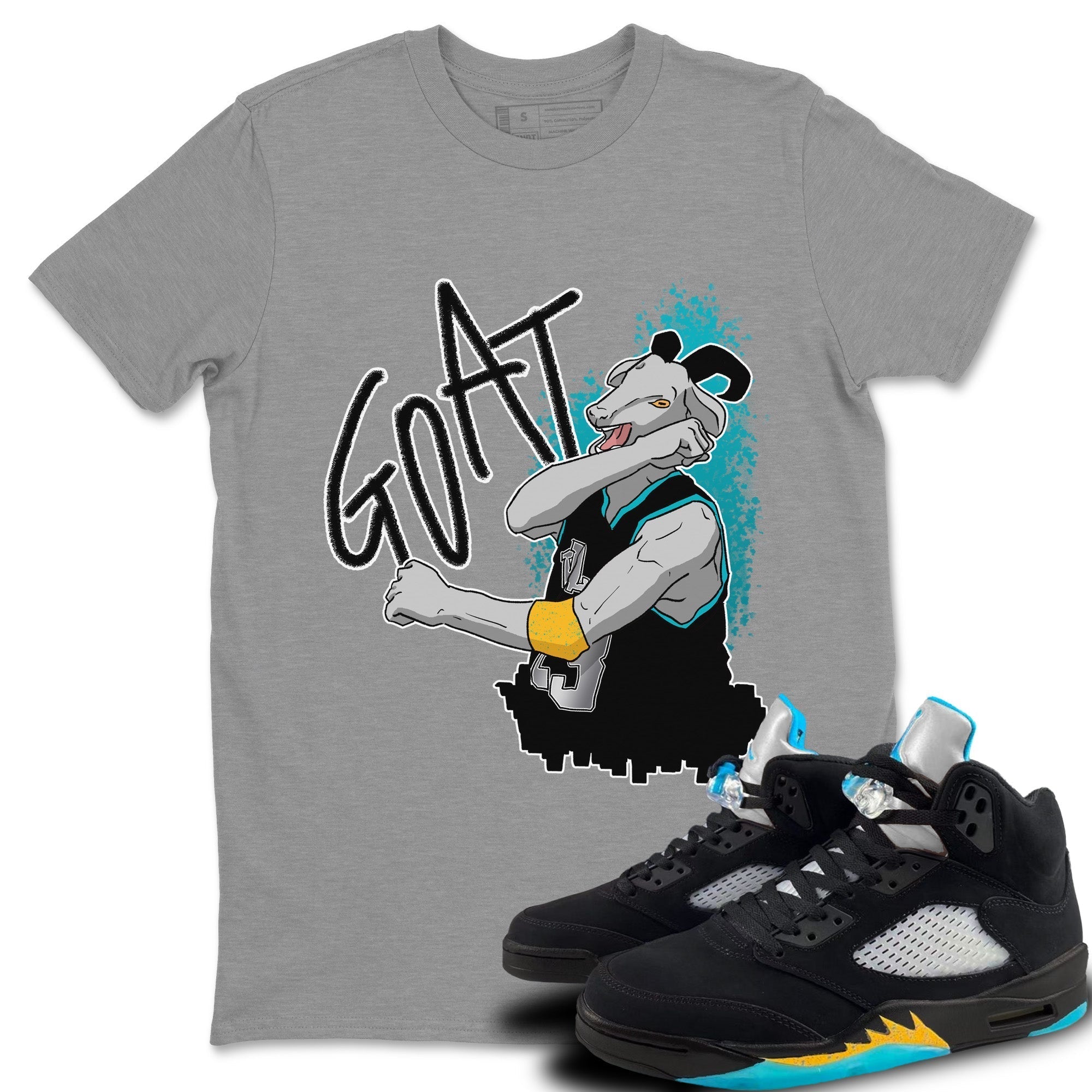 Screaming Goat Unisex Tops - Air Jordan 5 Aqua