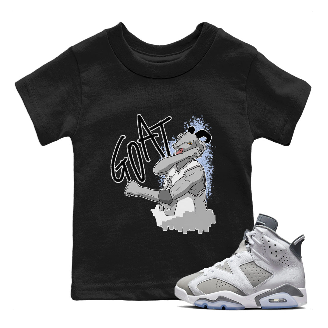Screaming Goat Kids Tops - Air Jordan 6 Cool Grey