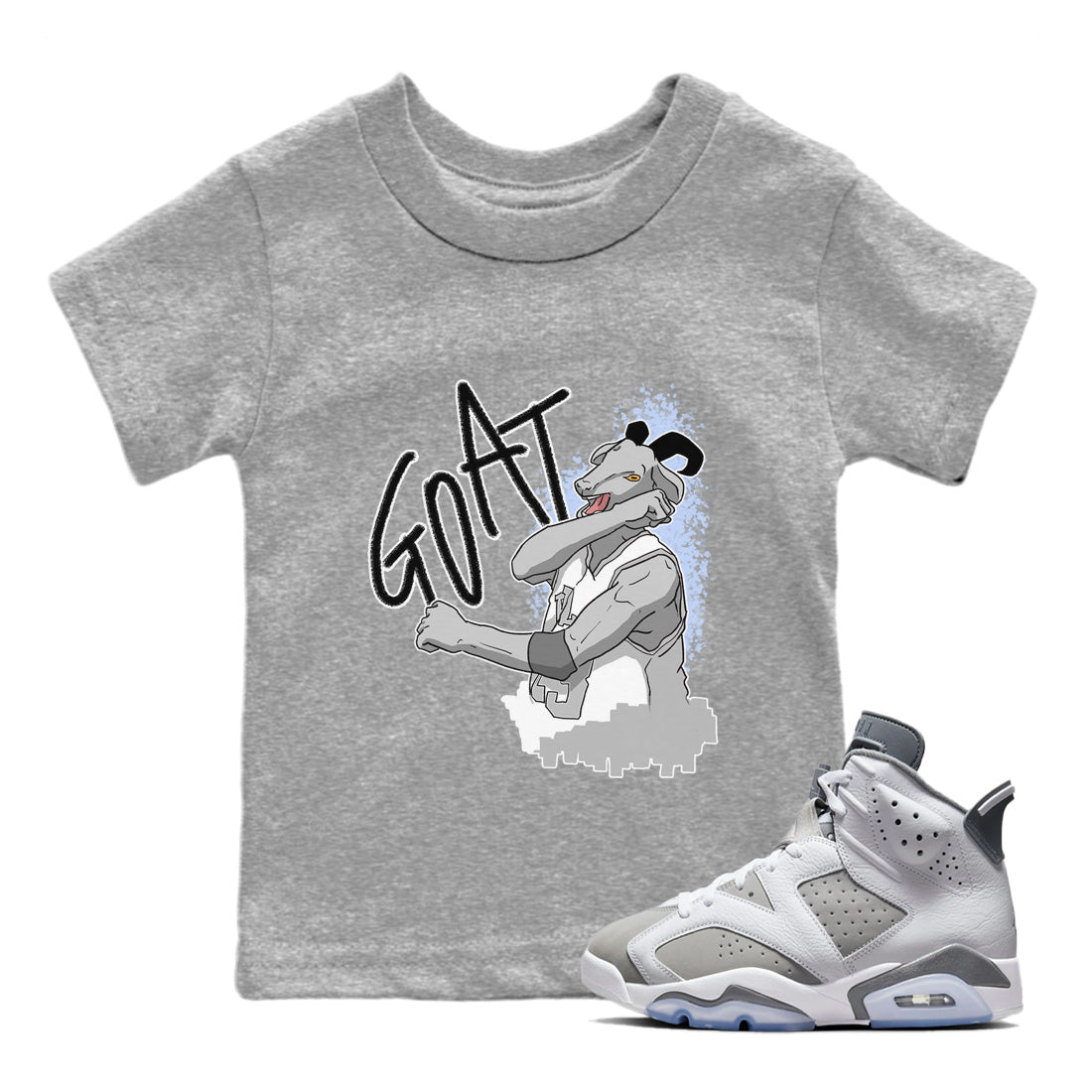 Screaming Goat Kids Tops - Air Jordan 6 Cool Grey
