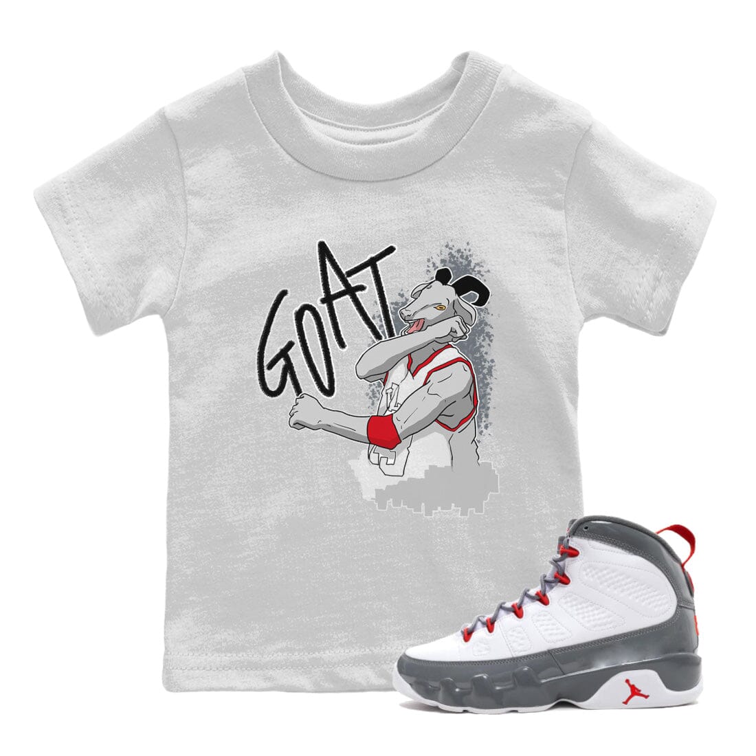 Screaming Goat Kids Tops - Air Jordan 9 Fire Red