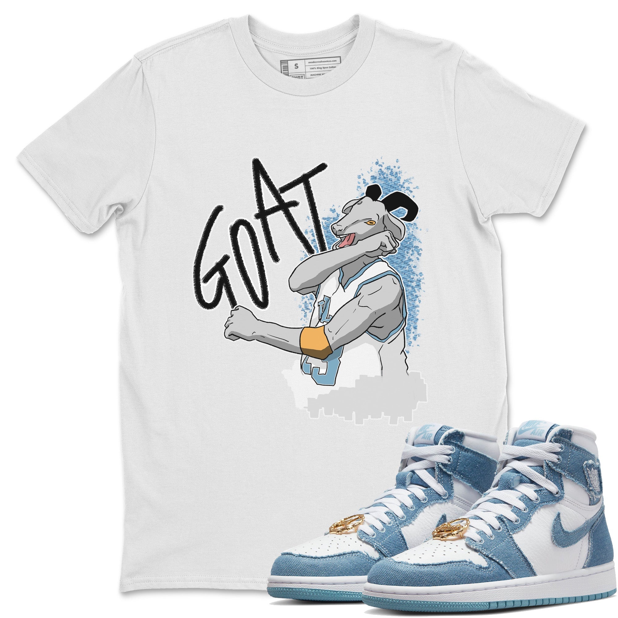 Screaming Goat Unisex Tops - Air Jordan 1 Denim