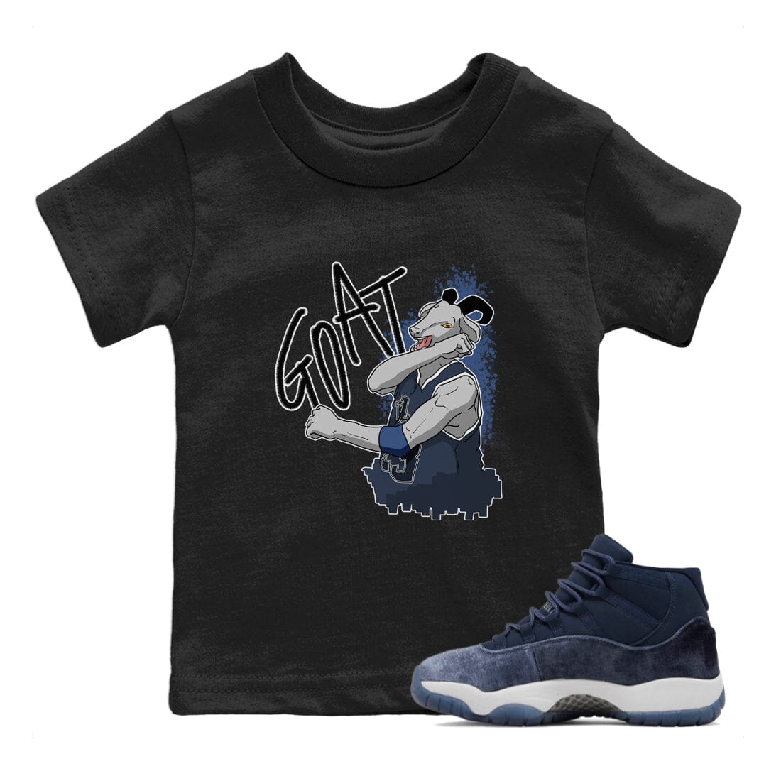 Screaming Goat Kids Tops - Air Jordan 11 Midnight Navy