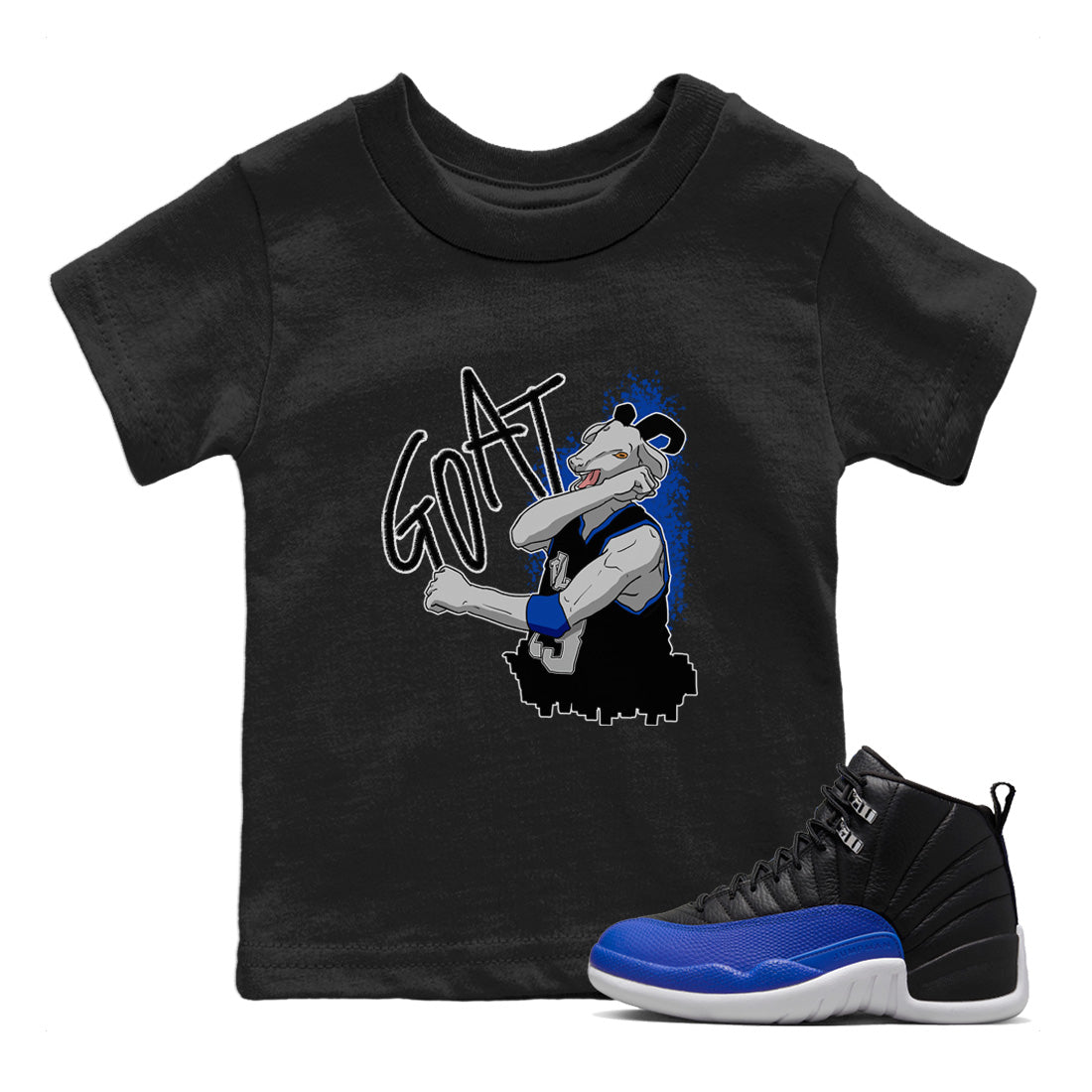 Screaming Goat Kids Tops - Air Jordan 12 Hyper Royal