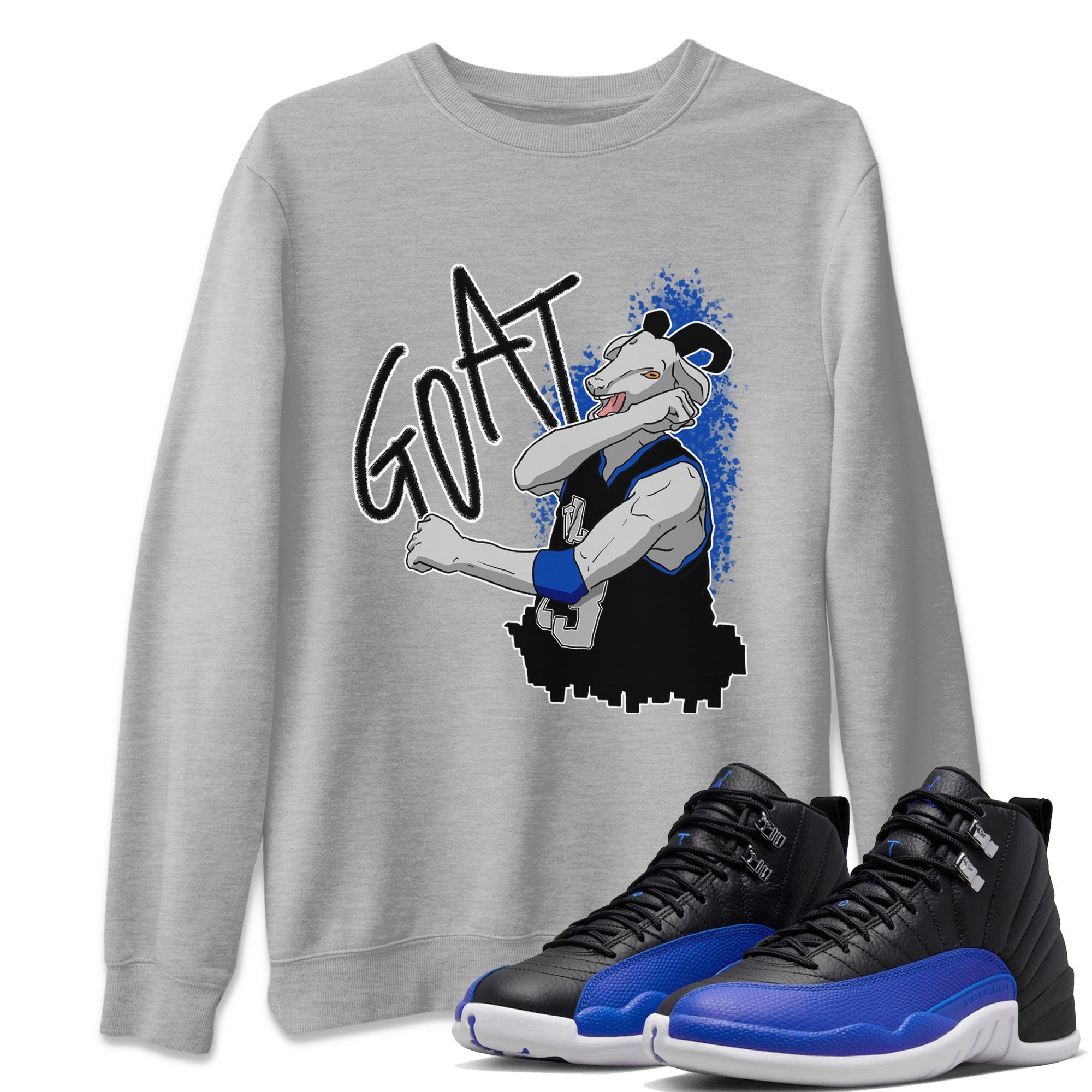 Screaming Goat Unisex Tops - Air Jordan 12 Hyper Royal