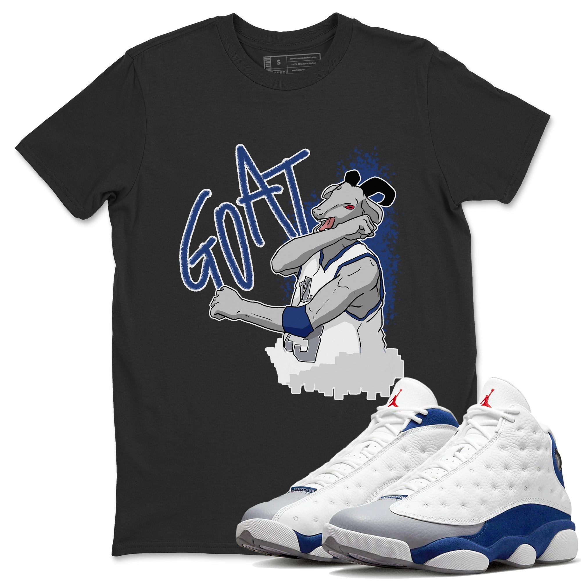 Screaming Goat Unisex Tops - Air Jordan 13 French Blue
