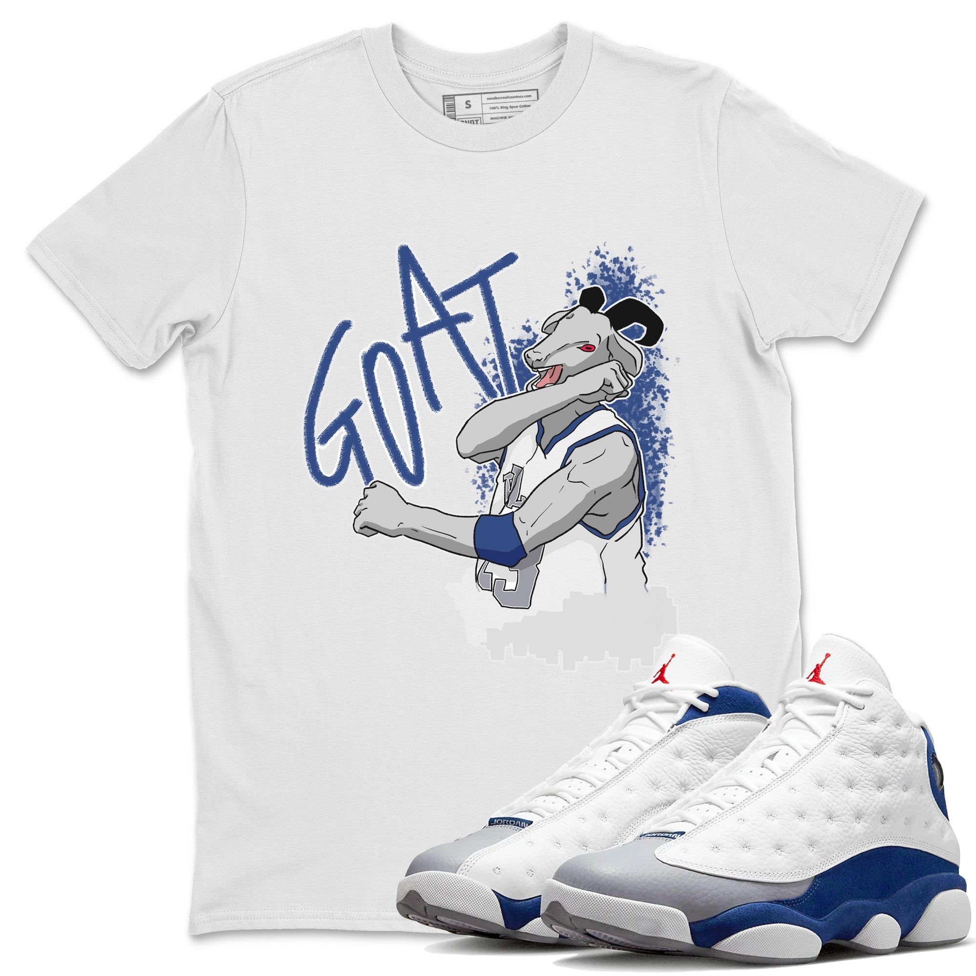Screaming Goat Unisex Tops - Air Jordan 13 French Blue