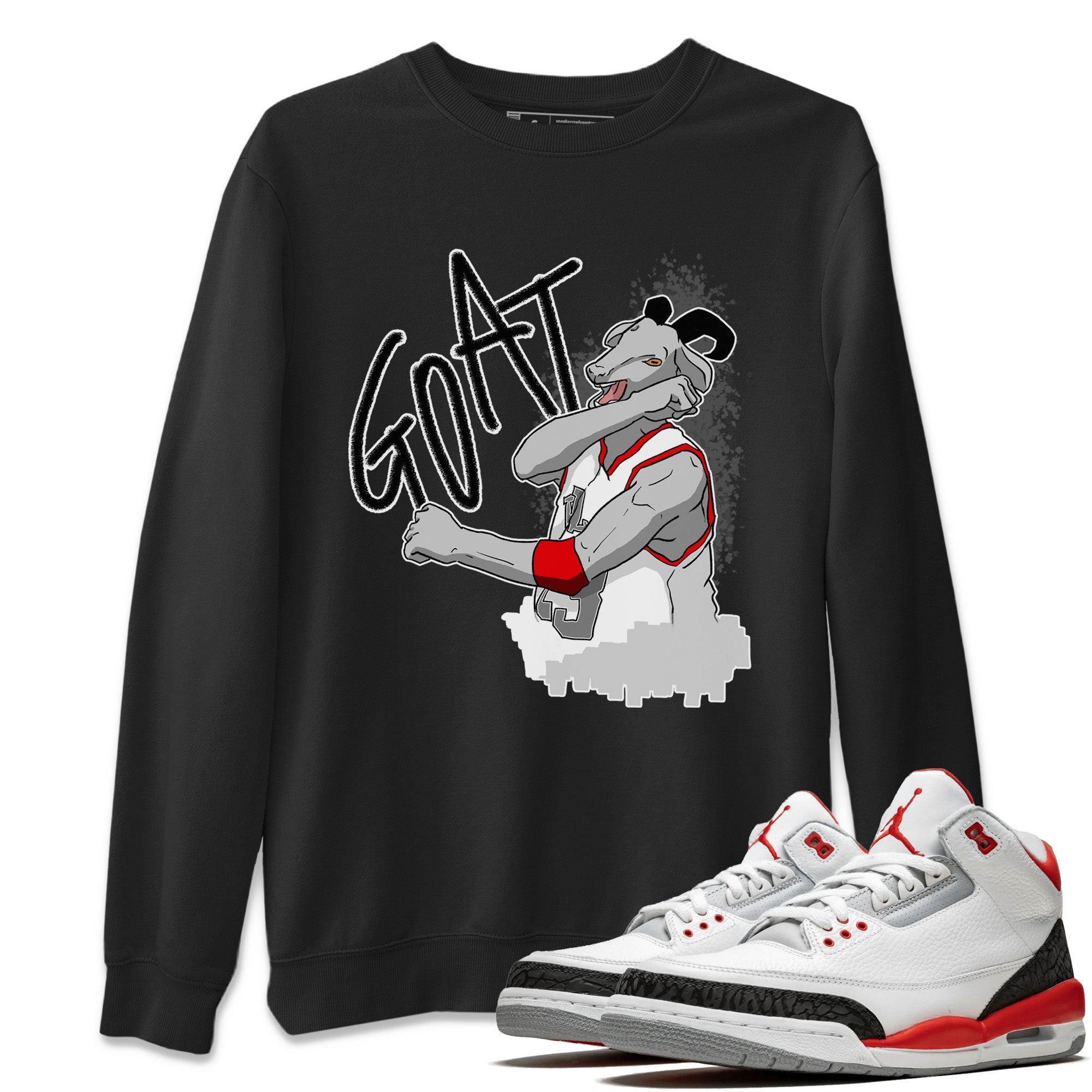 Screaming Goat Unisex Tops - Air Jordan 3 Fire Red