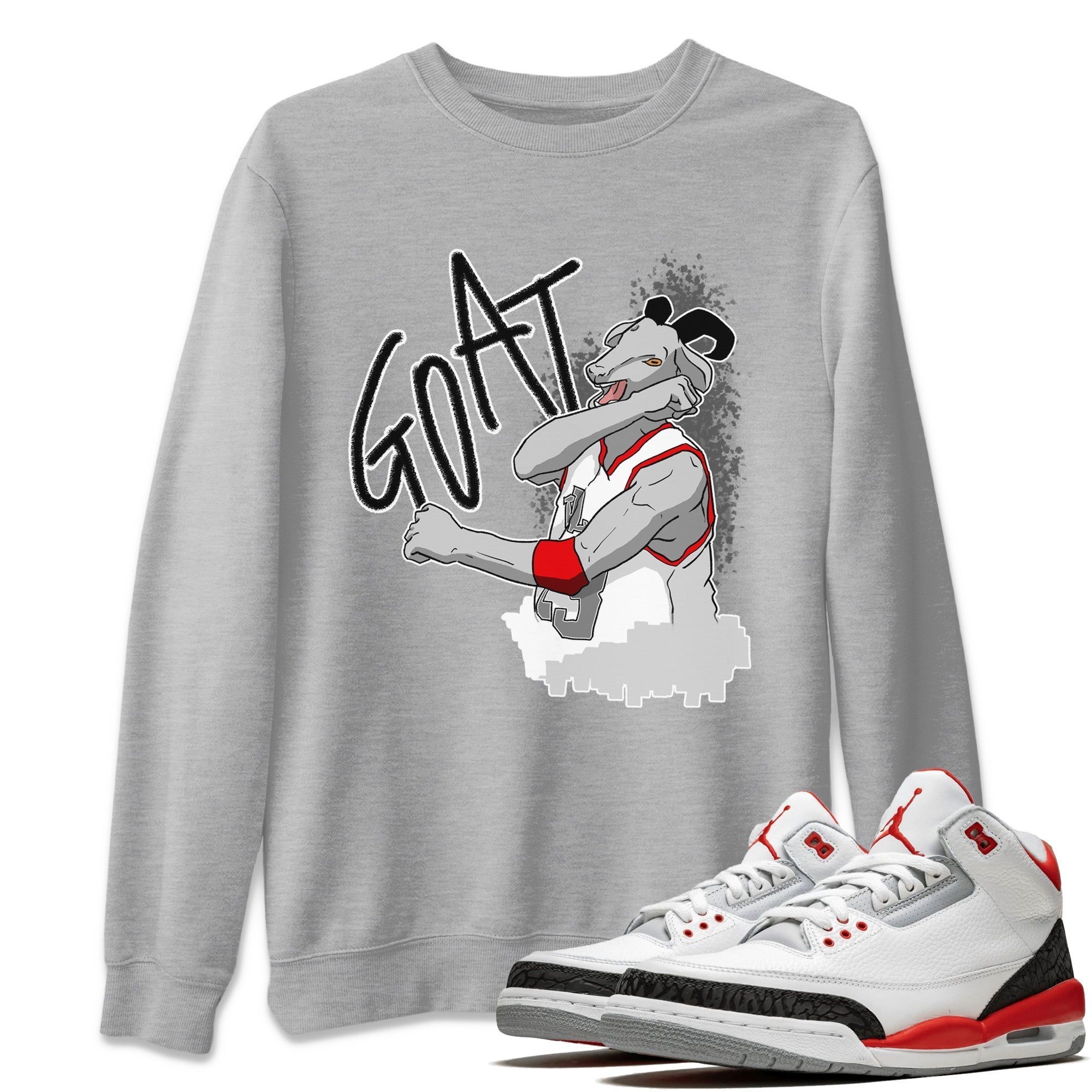 Screaming Goat Unisex Tops - Air Jordan 3 Fire Red