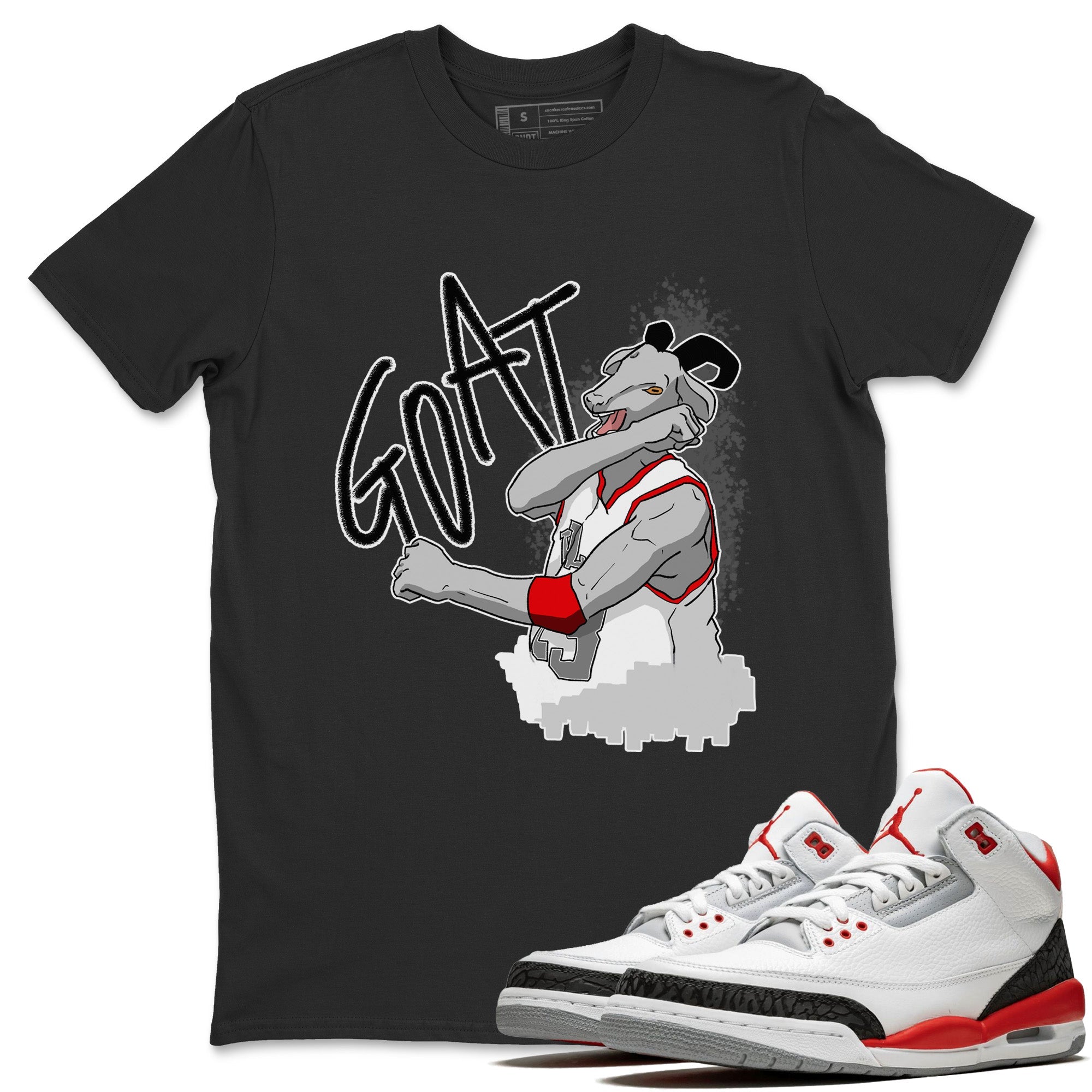 Screaming Goat Unisex Tops - Air Jordan 3 Fire Red
