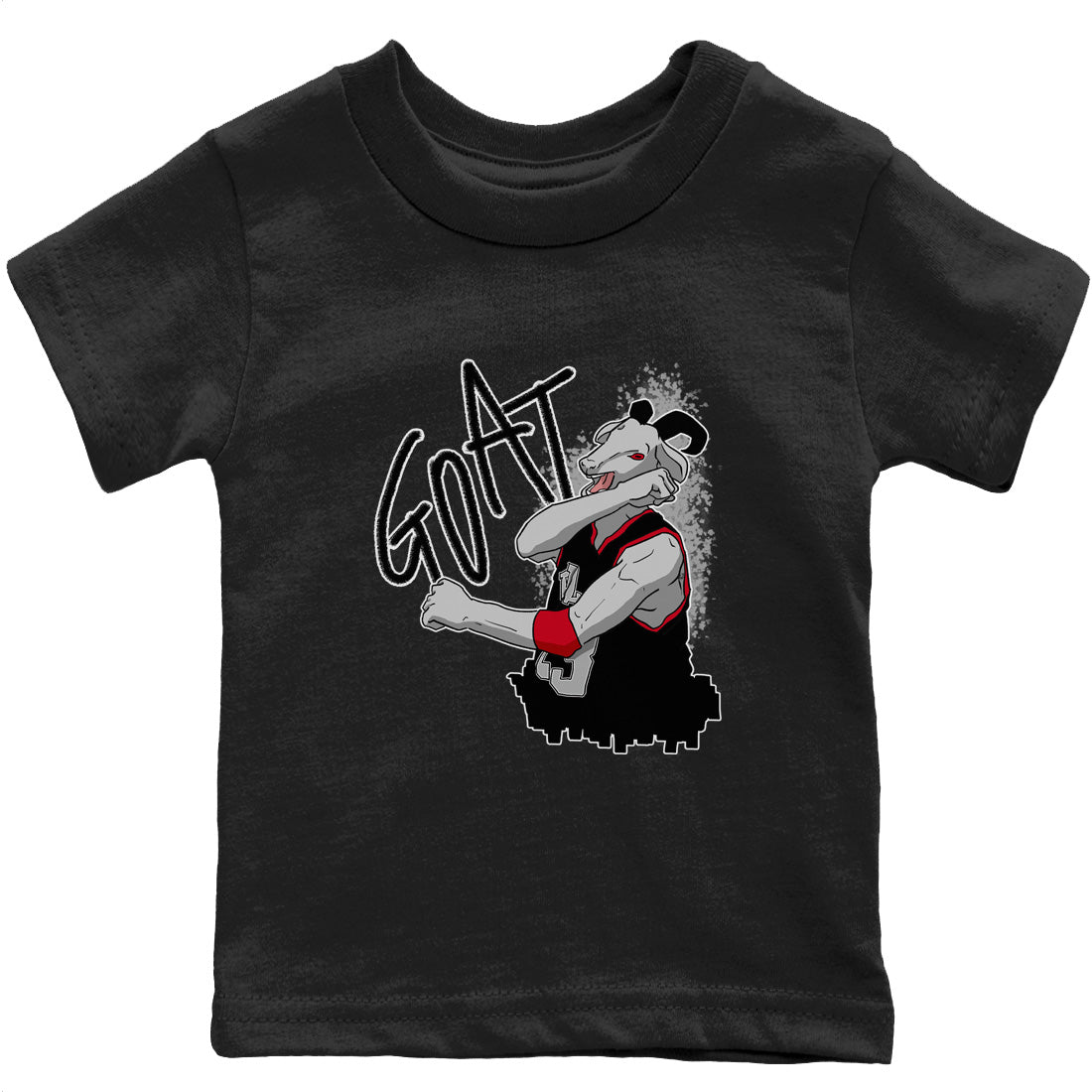 Screaming Goat Kids Tops - Air Jordan 4 Black Canvas