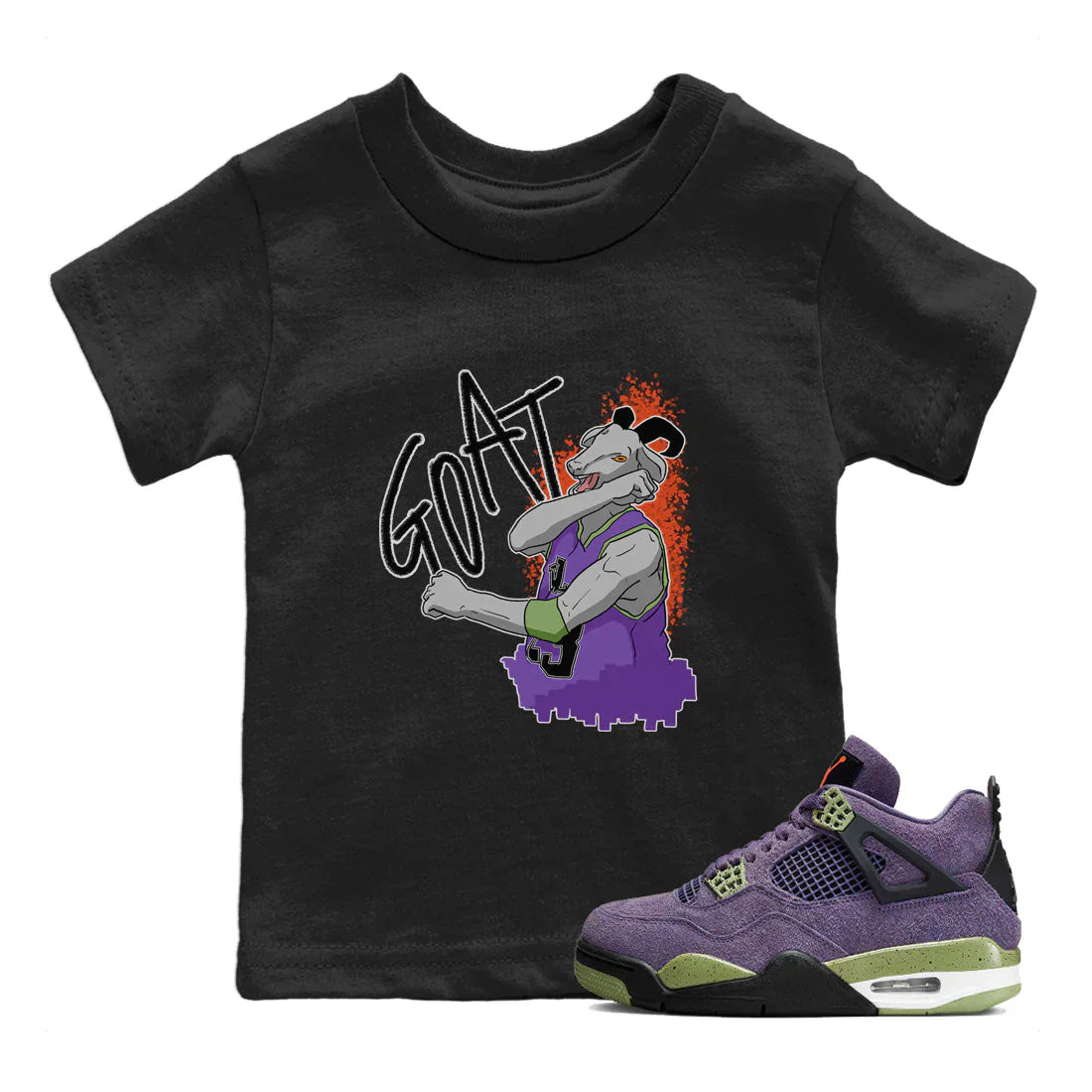 Screaming Goat Kids Tops - Air Jordan 4 Canyon Purple