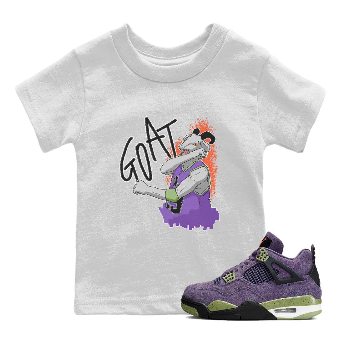 Screaming Goat Kids Tops - Air Jordan 4 Canyon Purple