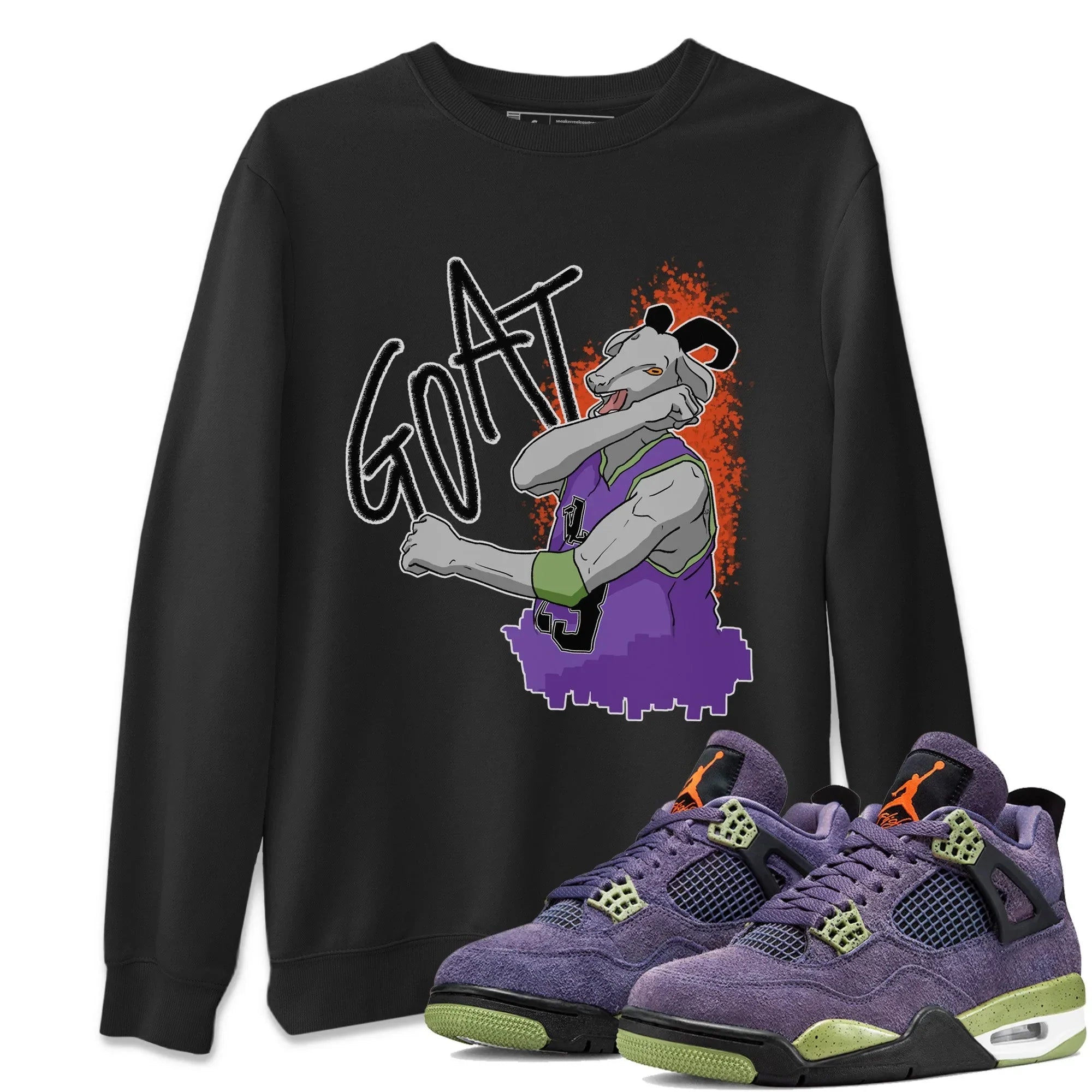 Screaming Goat Unisex Tops - Air Jordan 4 Canyon Purple