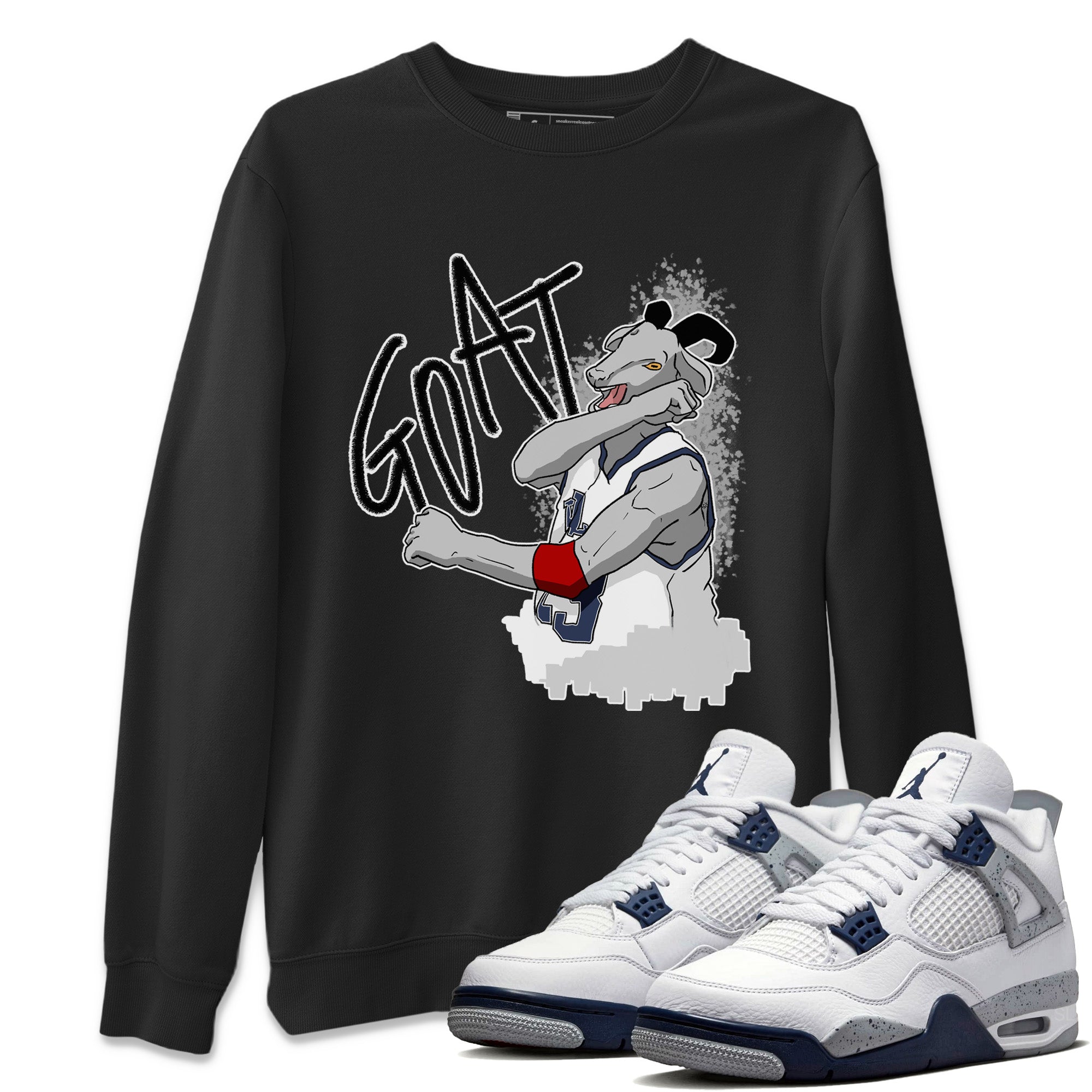 Screaming Goat Unisex Tops - Air Jordan 4 Midnight Navy
