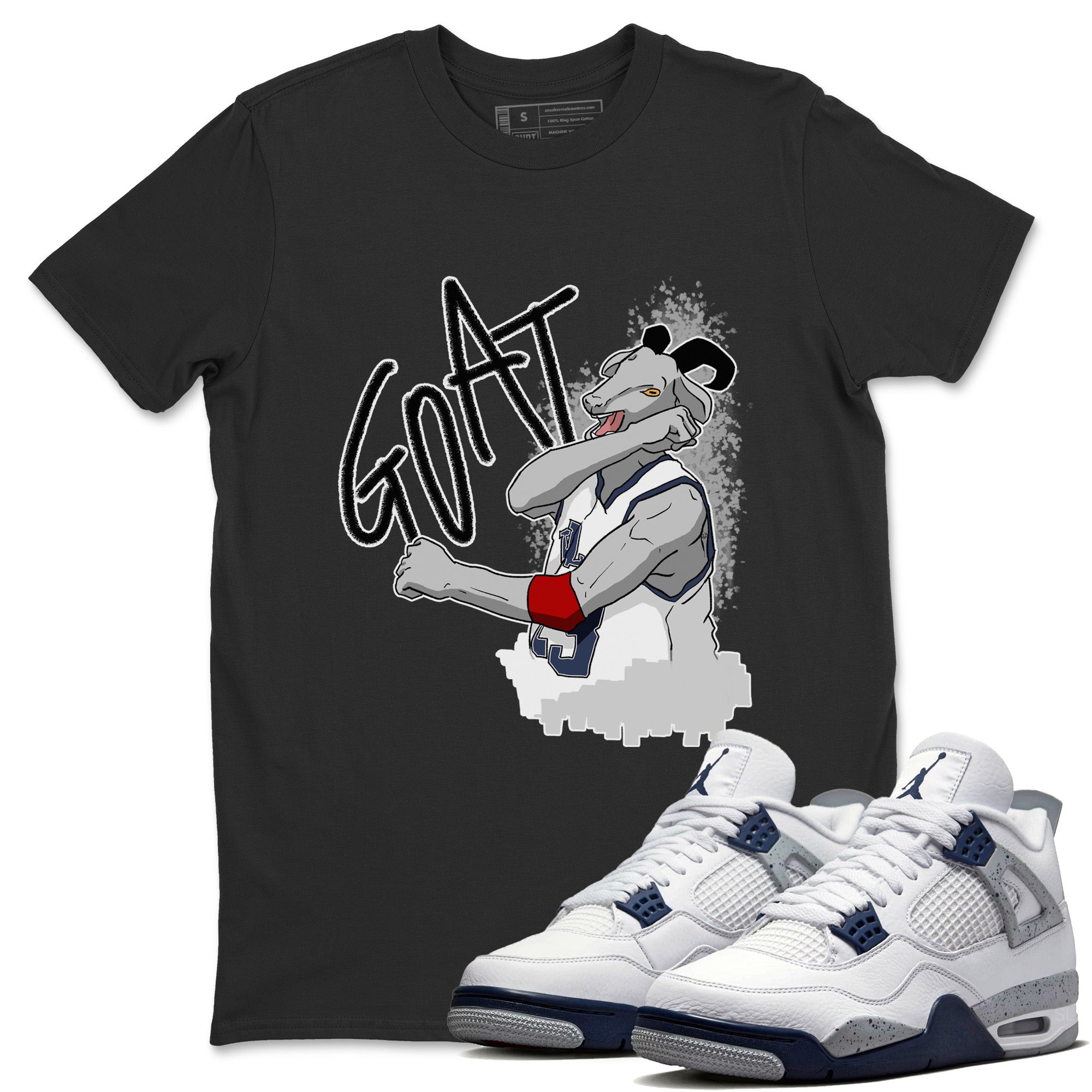 Screaming Goat Unisex Tops - Air Jordan 4 Midnight Navy