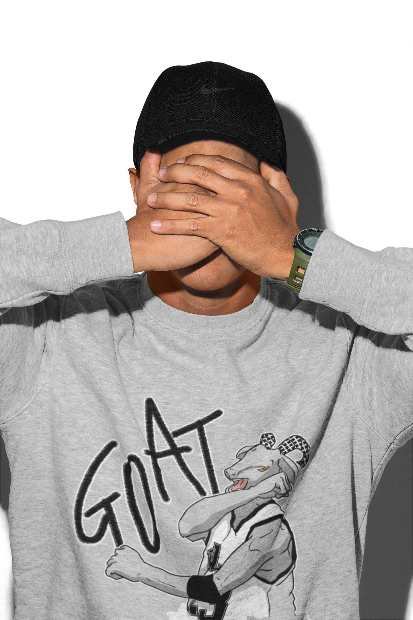 Screaming Goat Unisex Tops - Air Jordan 4 Military Black