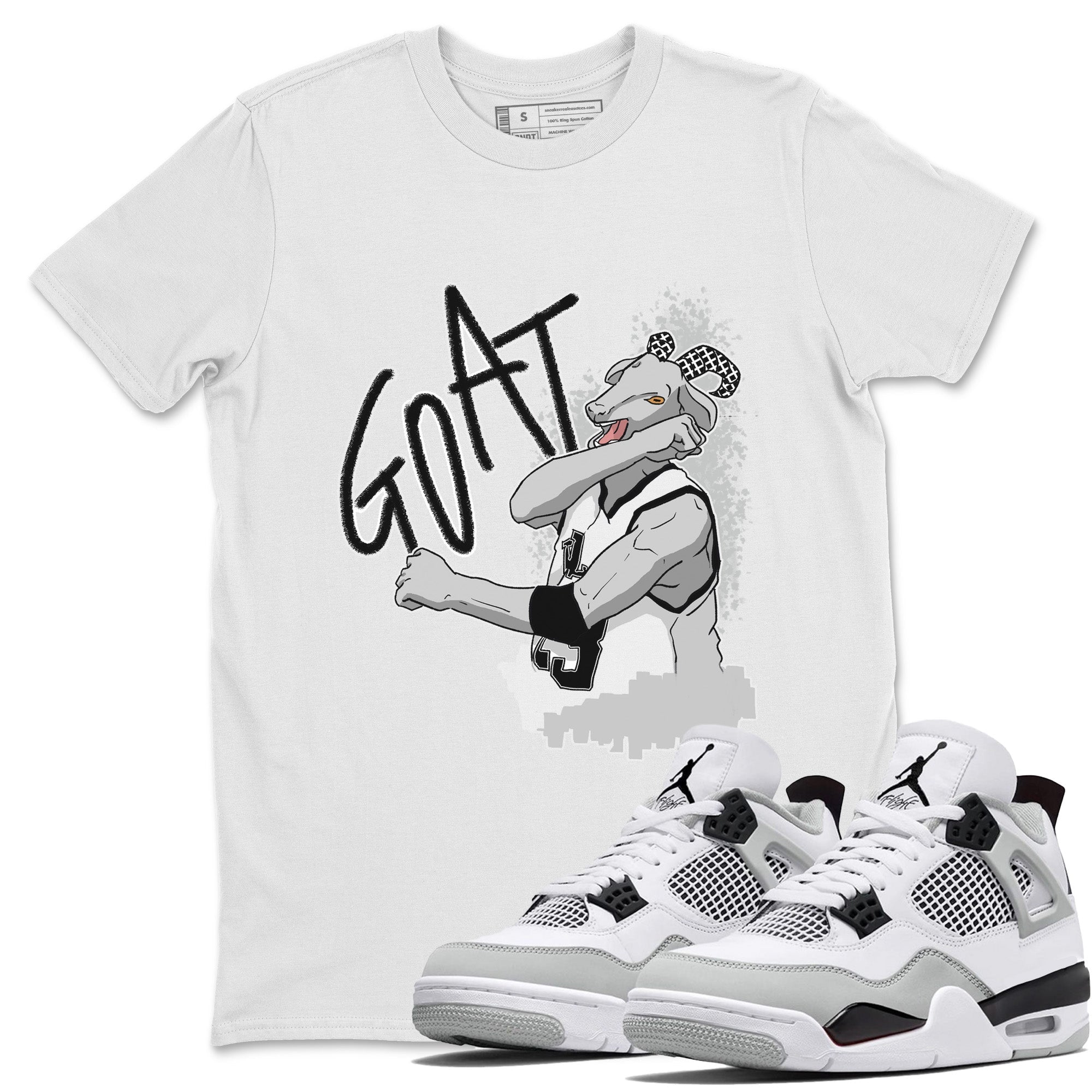 Screaming Goat Unisex Tops - Air Jordan 4 Military Black
