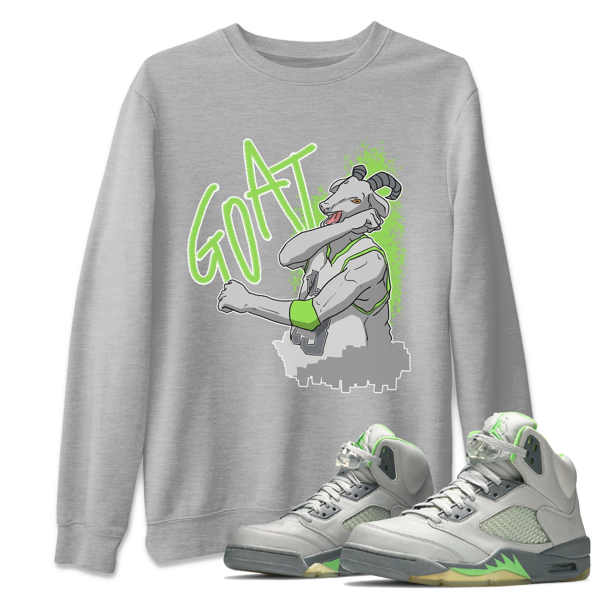 Screaming Goat Unisex Tops - Air Jordan 5 Green Bean
