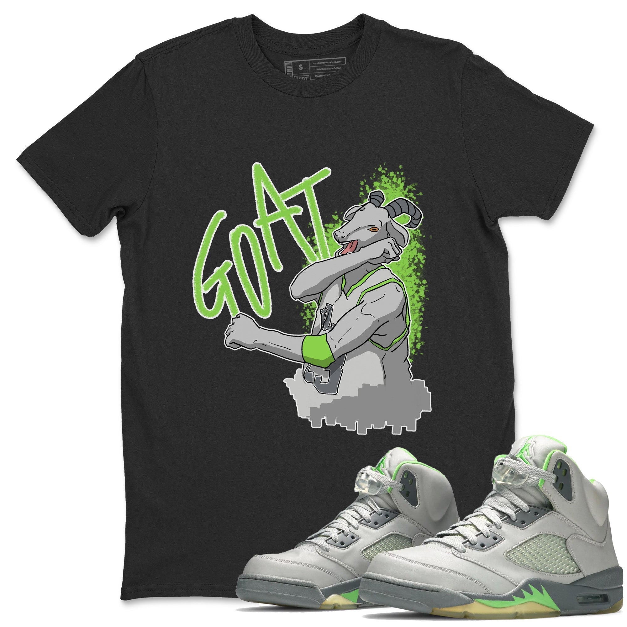 Screaming Goat Unisex Adult Tops - Air Jordan 5 Green Bean