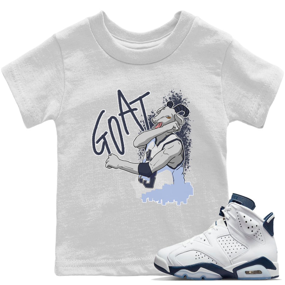 Screaming Goat Kids Tops - Air Jordan 6 Midnight Navy