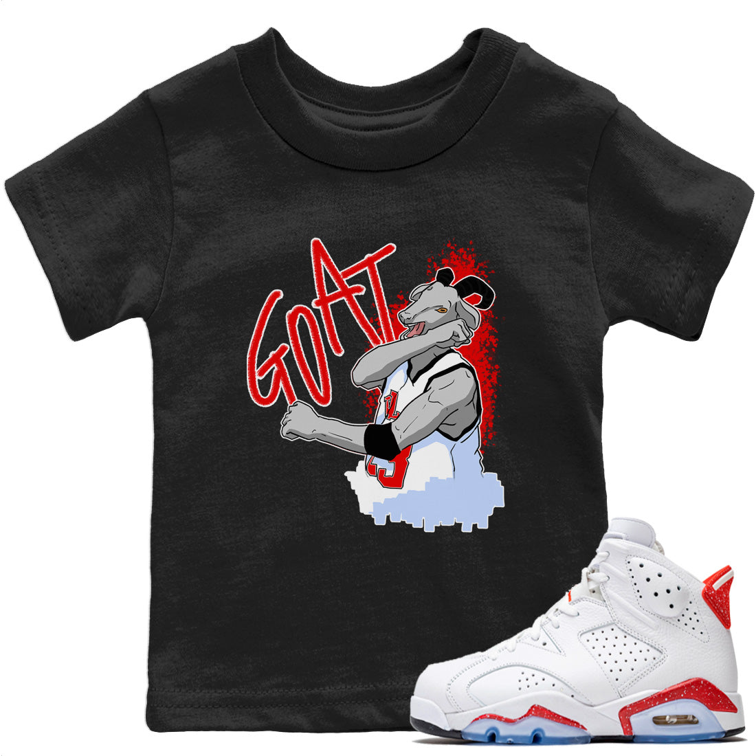 Screaming Goat Kids Tops - Air Jordan 6 Red Velvet Cookies
