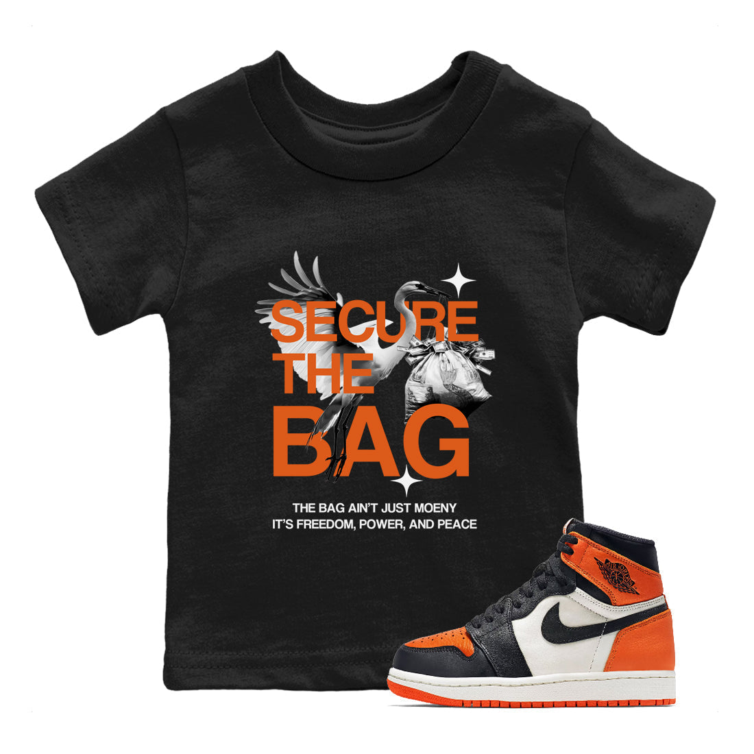 Secure The Bag snkmatch Tees Kids - Air Jordan 1 Shattered Backboard