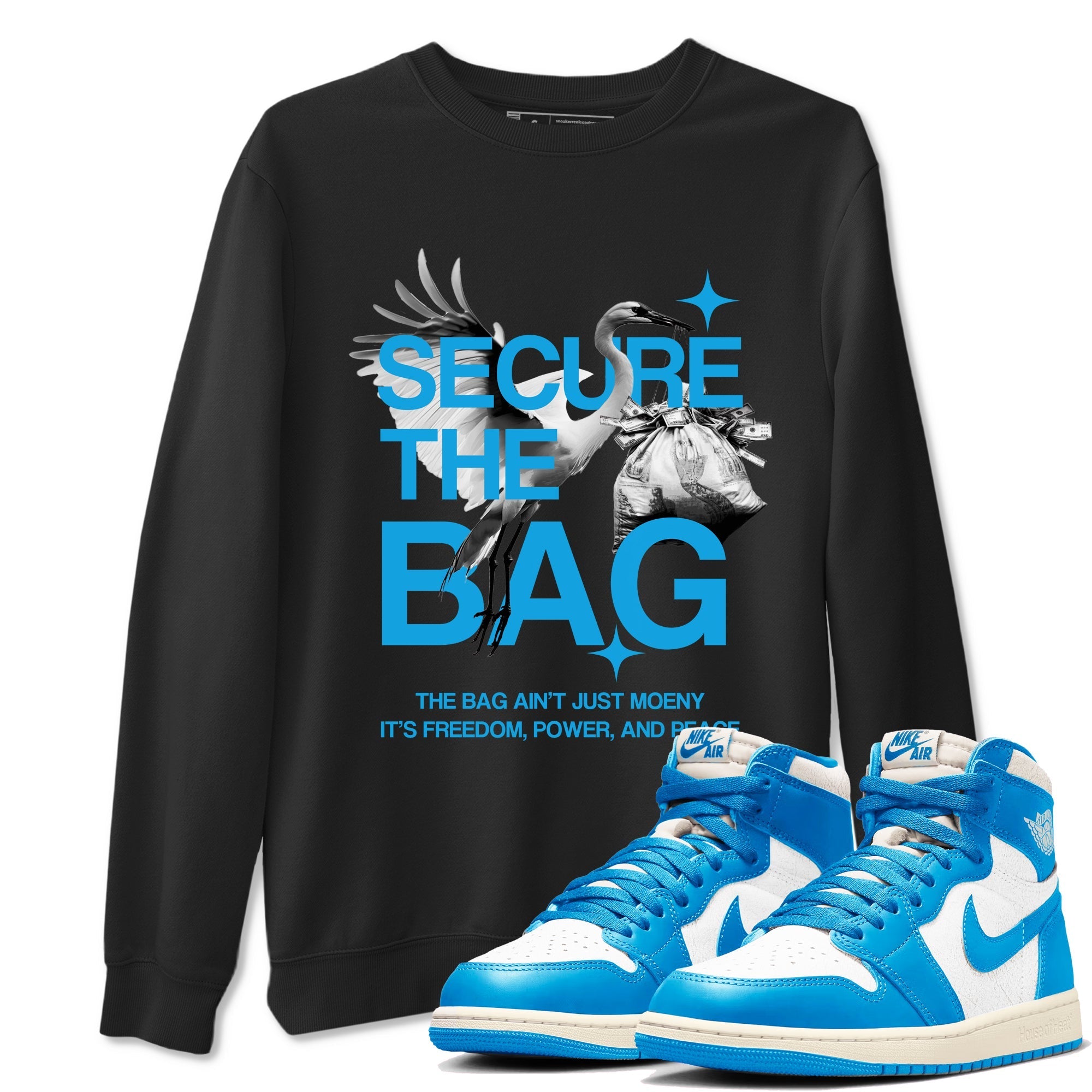 Secure The Bag snkmatch Tees - Air Jordan 1 UNC Reimagined