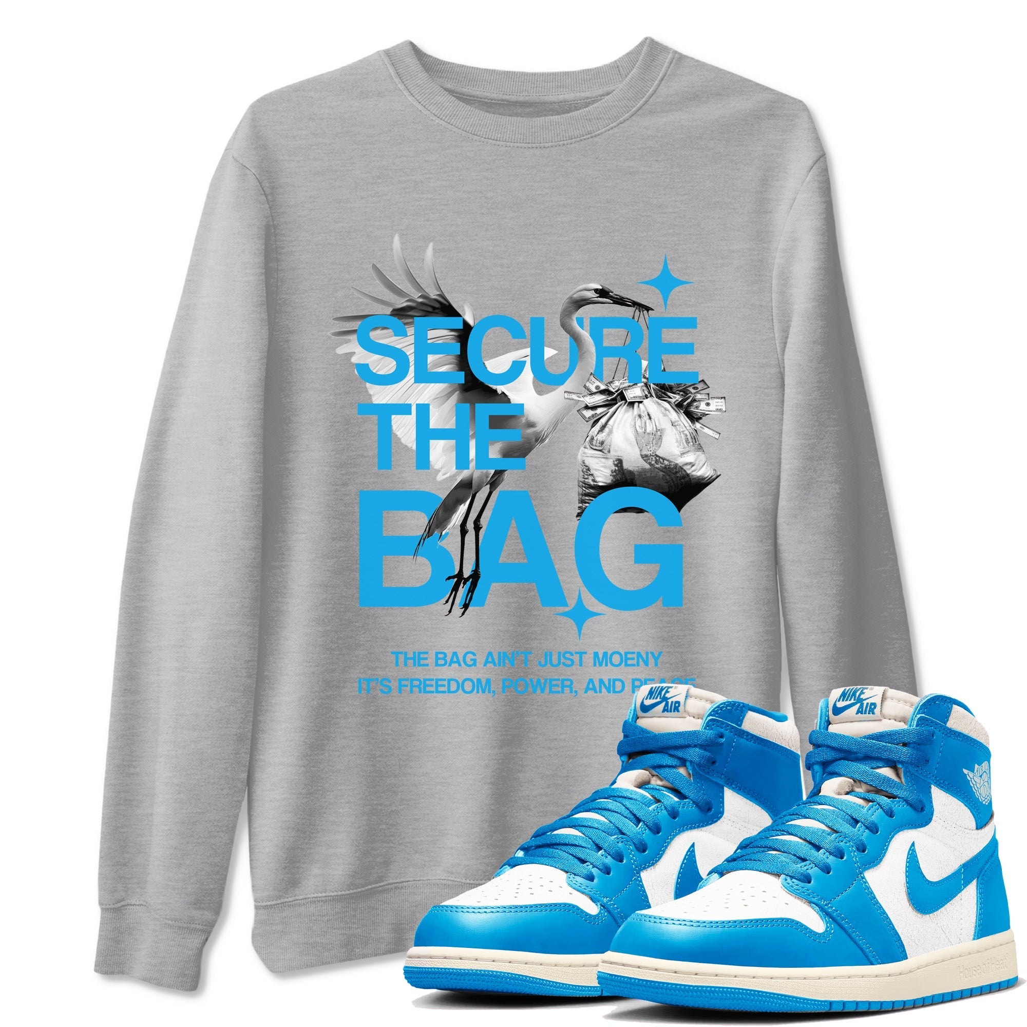 Secure The Bag snkmatch Tees - Air Jordan 1 UNC Reimagined