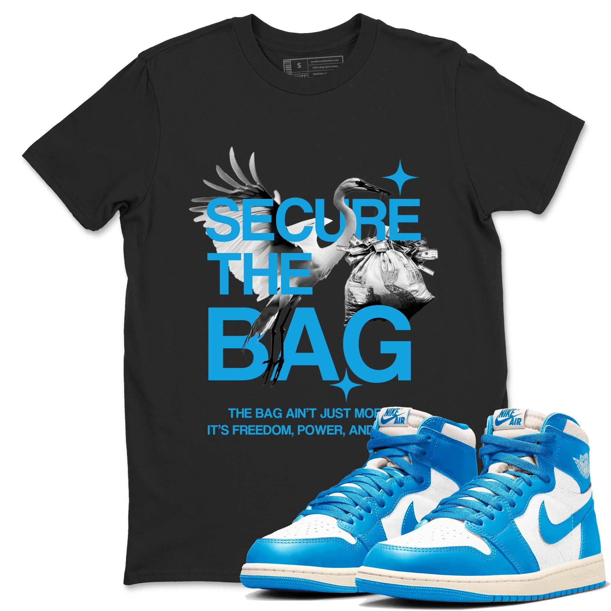 Secure The Bag snkmatch Tees - Air Jordan 1 UNC Reimagined