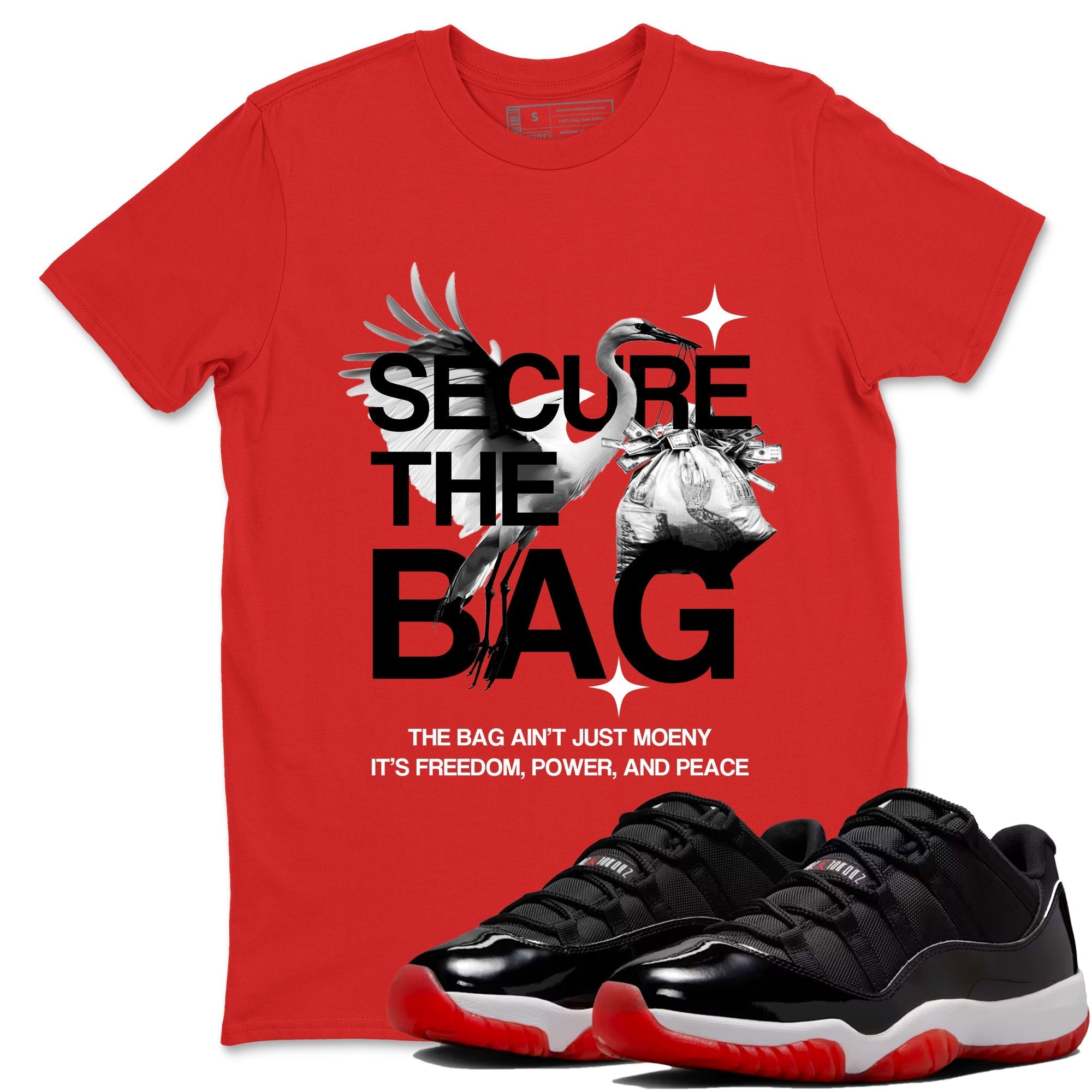 Secure The Bag snkmatch Tees - Air Jordan 11 Bred