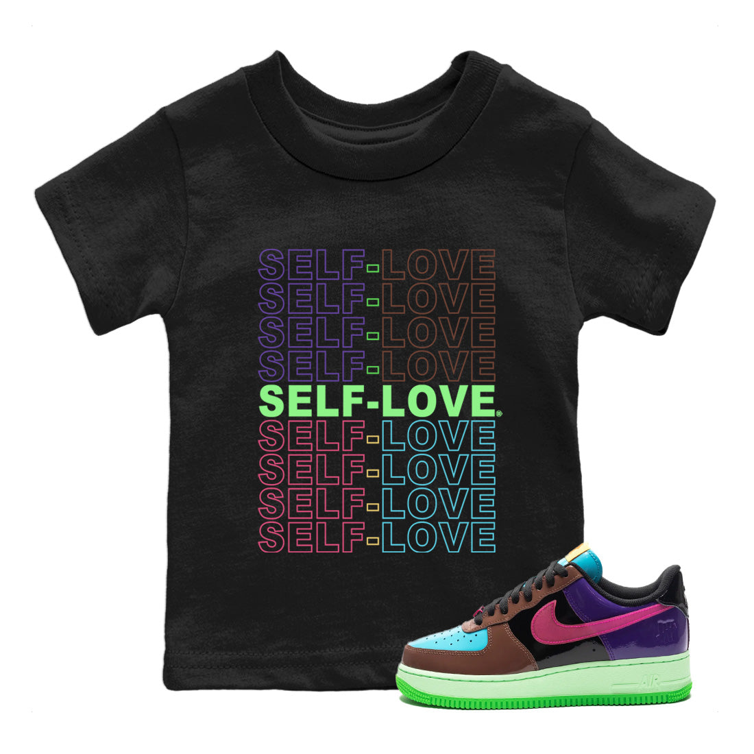 Self Love Kids Tops - Air Force 1 Undefeated Fauna Brown