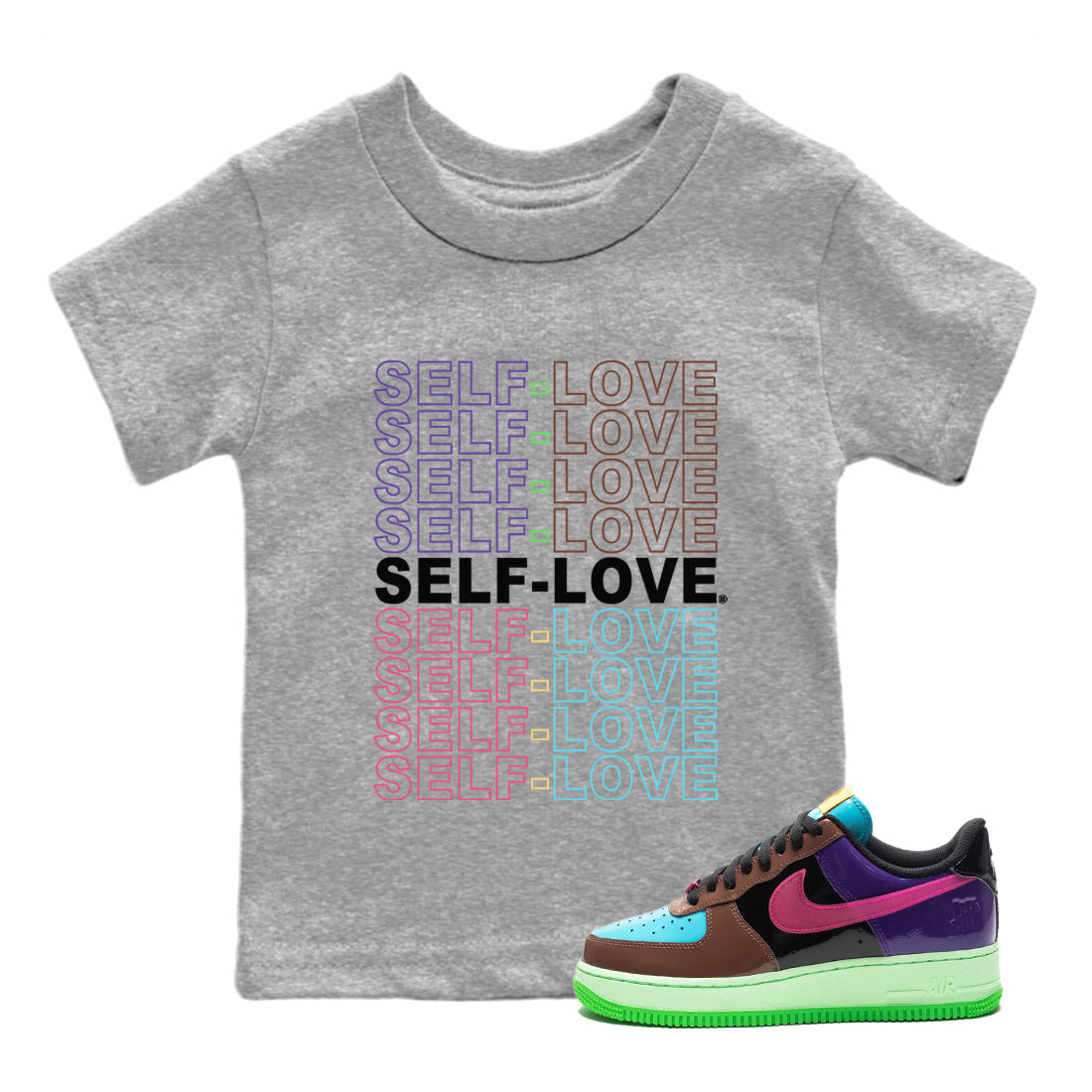 Self Love Kids Tops - Air Force 1 Undefeated Fauna Brown