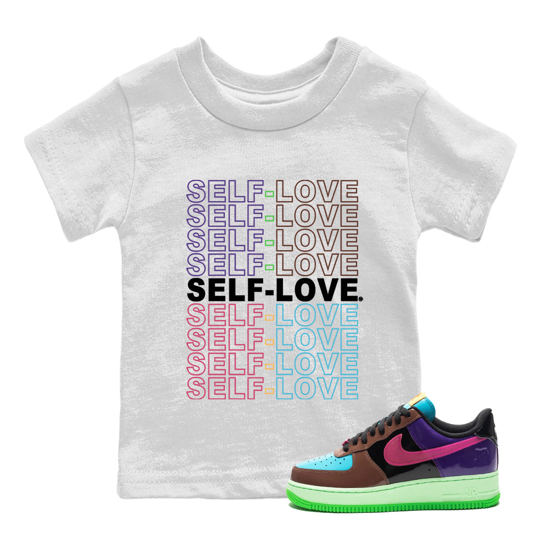 Self Love Kids Tops - Air Force 1 Undefeated Fauna Brown