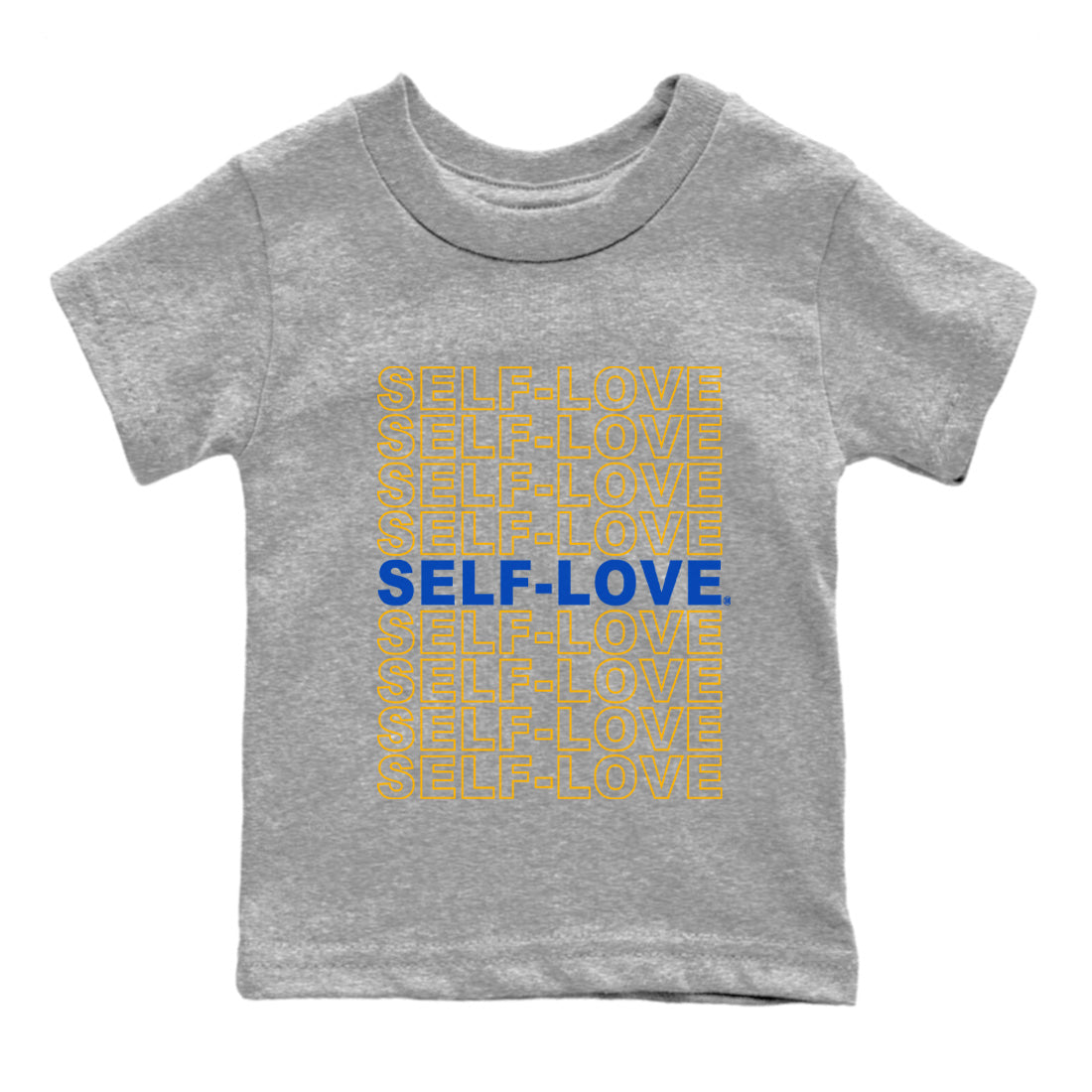 Self Love Kids Tops - Air Jordan 1 Game Royal Varsity Maize