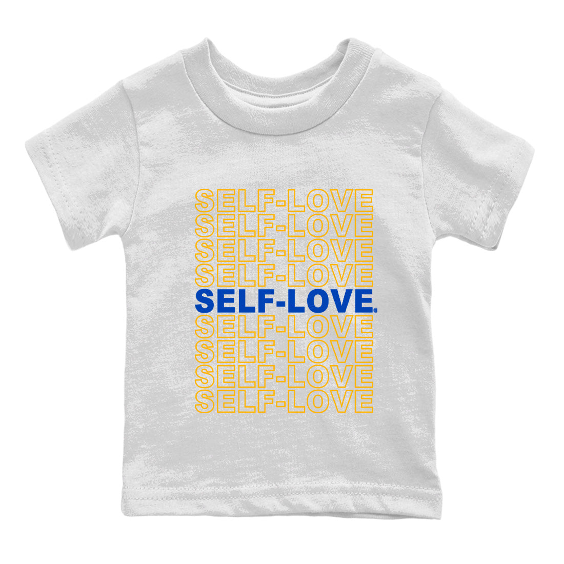 Self Love Kids Tops - Air Jordan 1 Game Royal Varsity Maize
