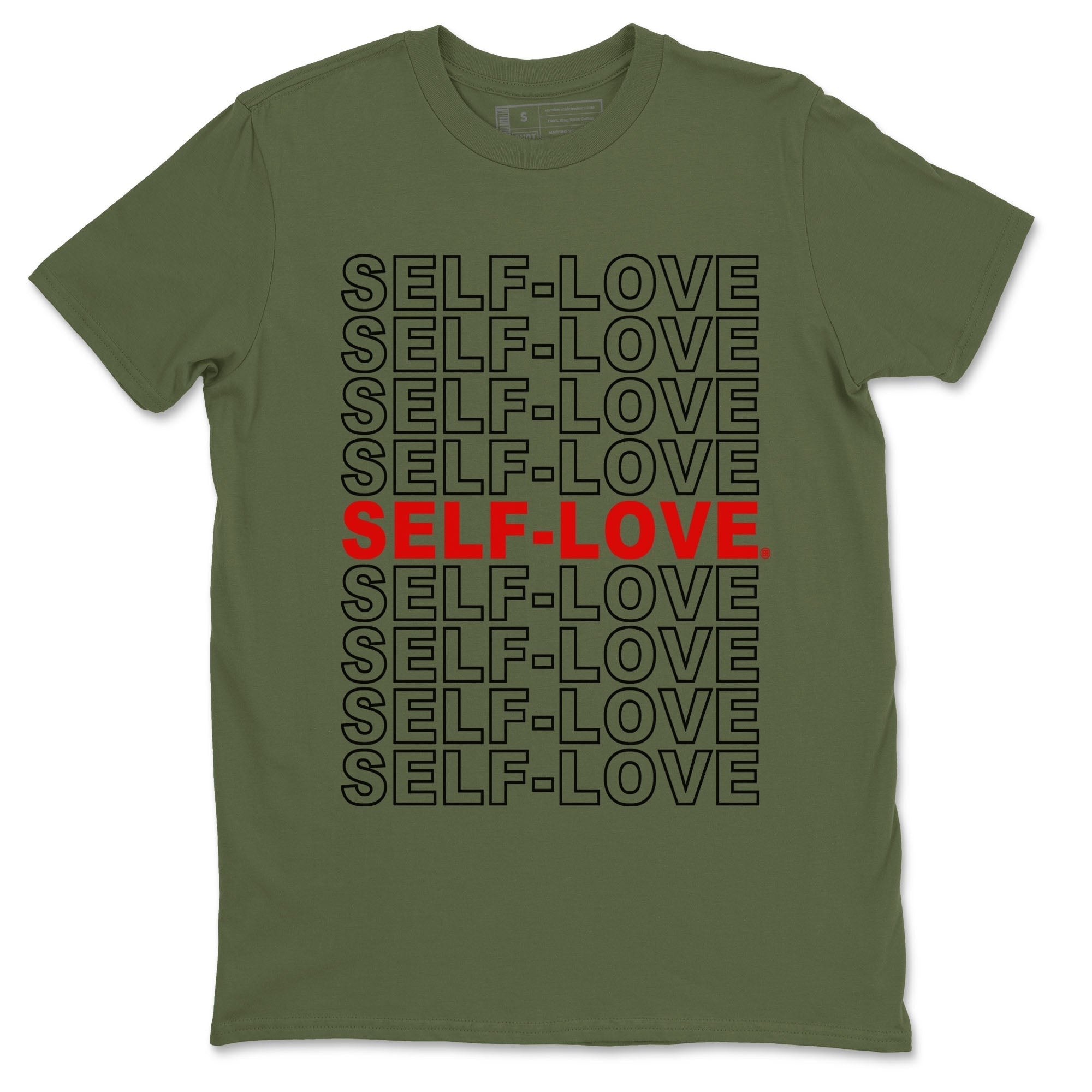 Self Love Unisex Tops - Air Jordan 1 Travis Scott Olive