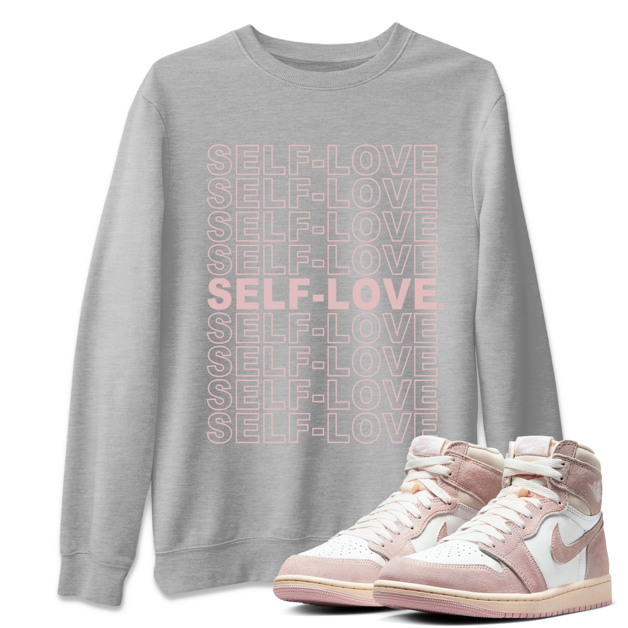 Self Love Unisex Tops - Air Jordan 1 Washed Pink
