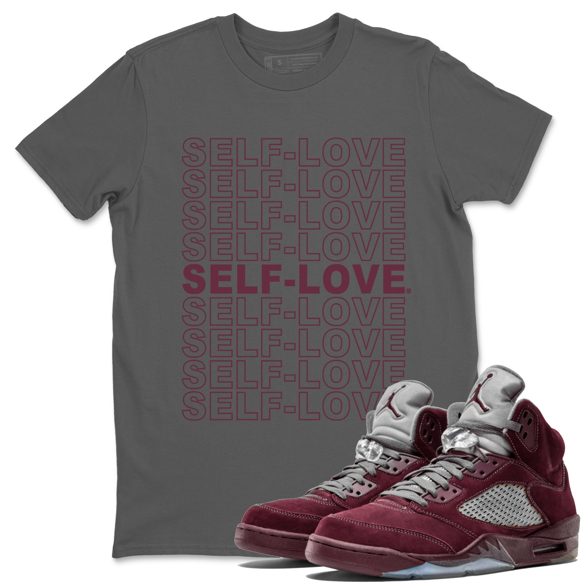 Self Love Unisex Tops - Air Jordan 5 Burgundy