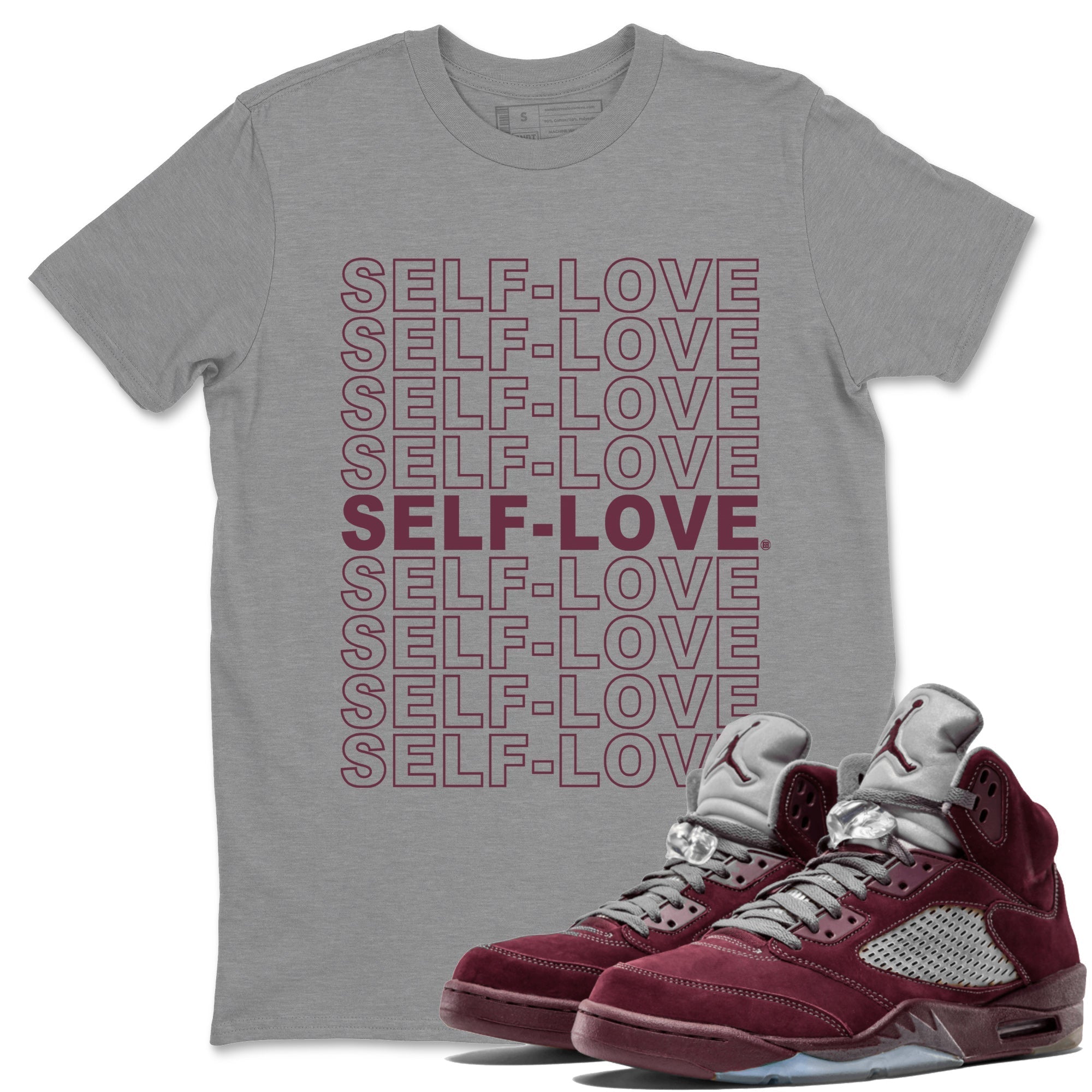 Self Love Unisex Tops - Air Jordan 5 Burgundy