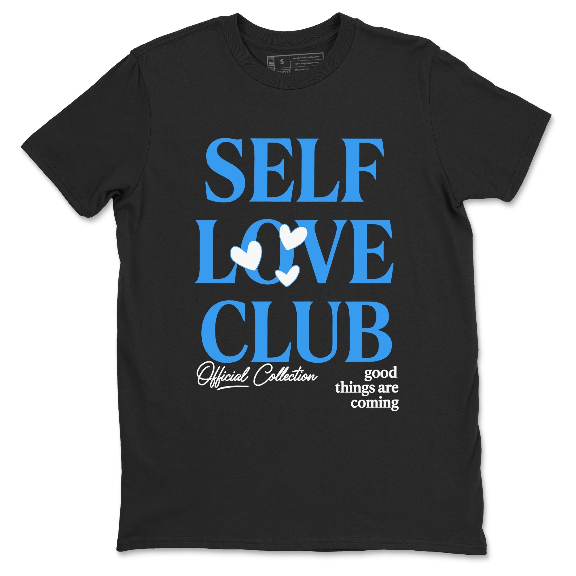 Self Love Club snkmatch Tees - Air Jordan 12 White and University Blue