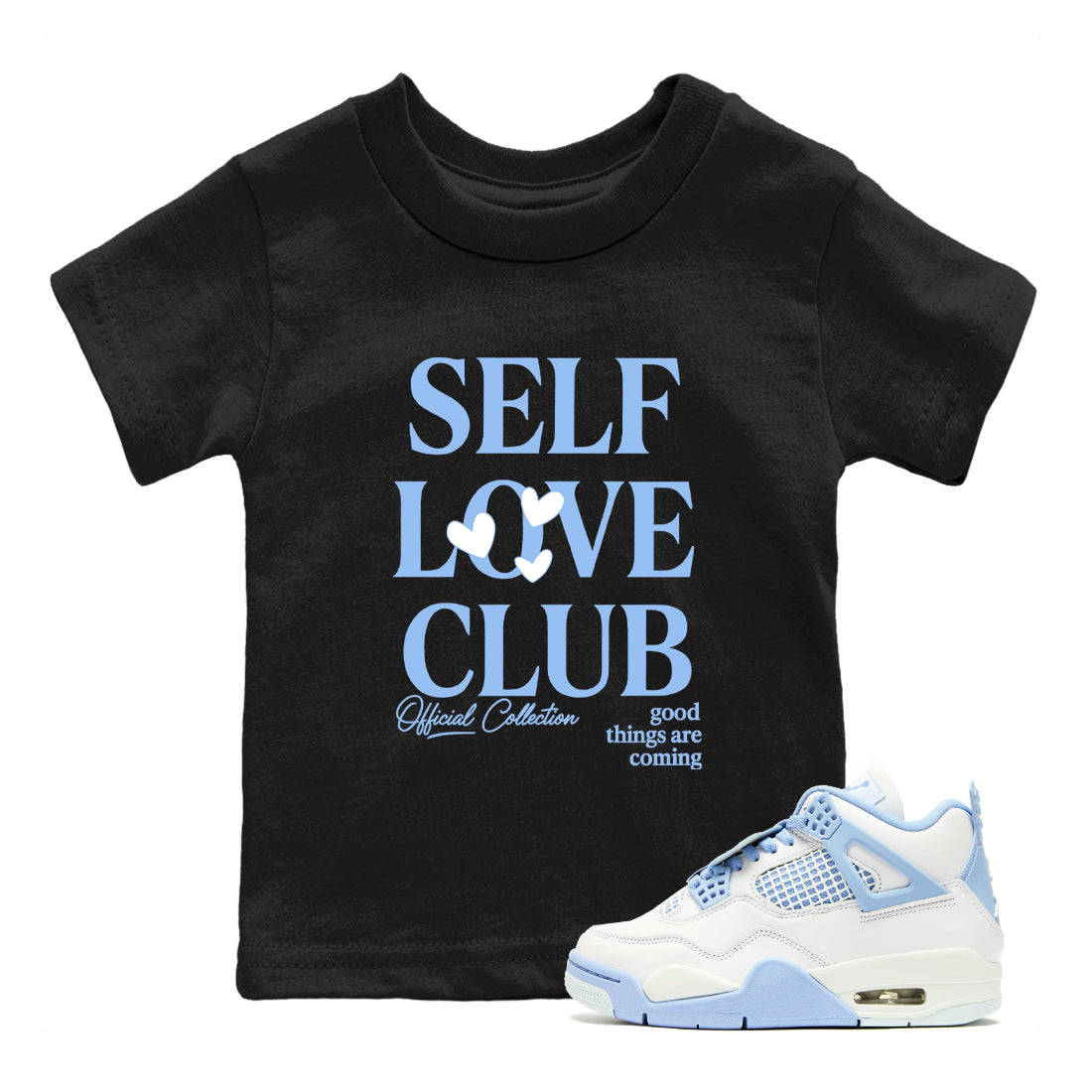 Self Love Club snkmatch Tees Kids - Air Jordan 4 Aluminum
