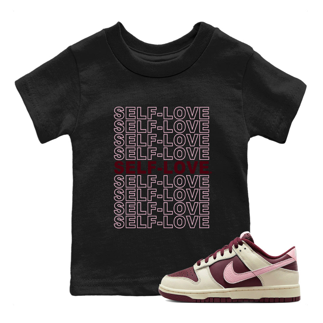 Self Love Kids Tops - Dunk Valentines Day