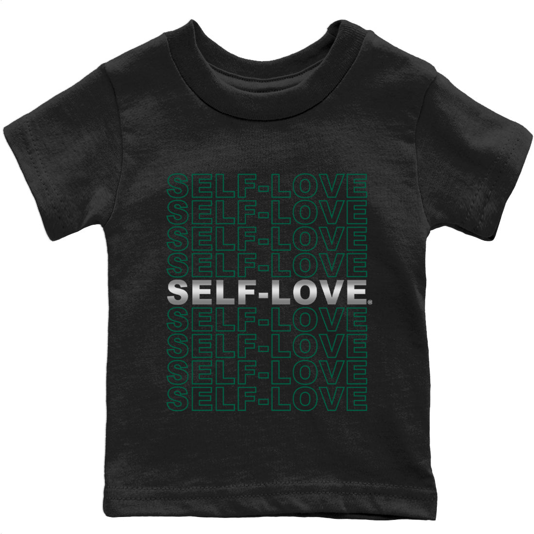 Self Love Kids Tops - Air Jordan 1 Gorge Green