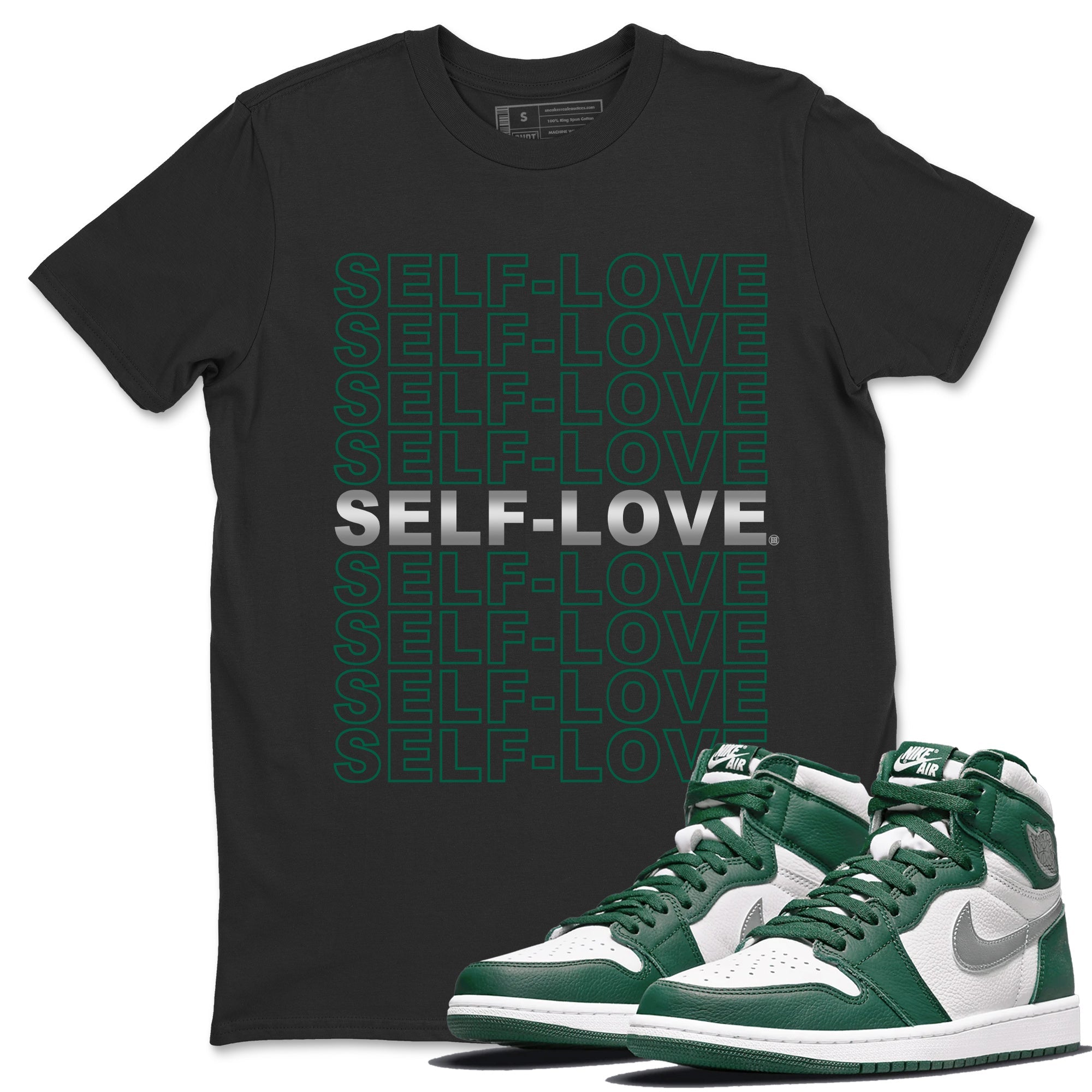 Self Love Unisex Tops - Air Jordan 1 Gorge Green